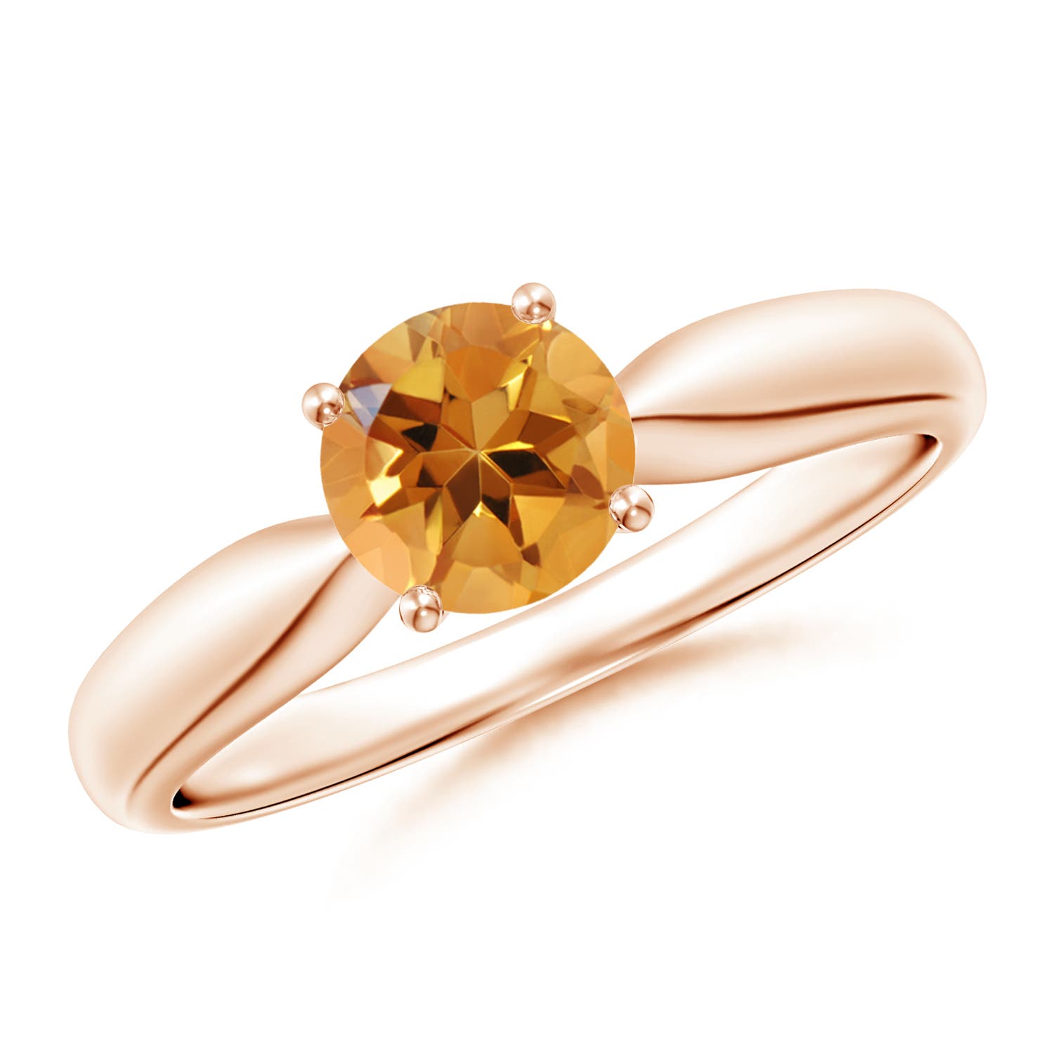 AA - Citrine / 0.7 CT / 14 KT Rose Gold