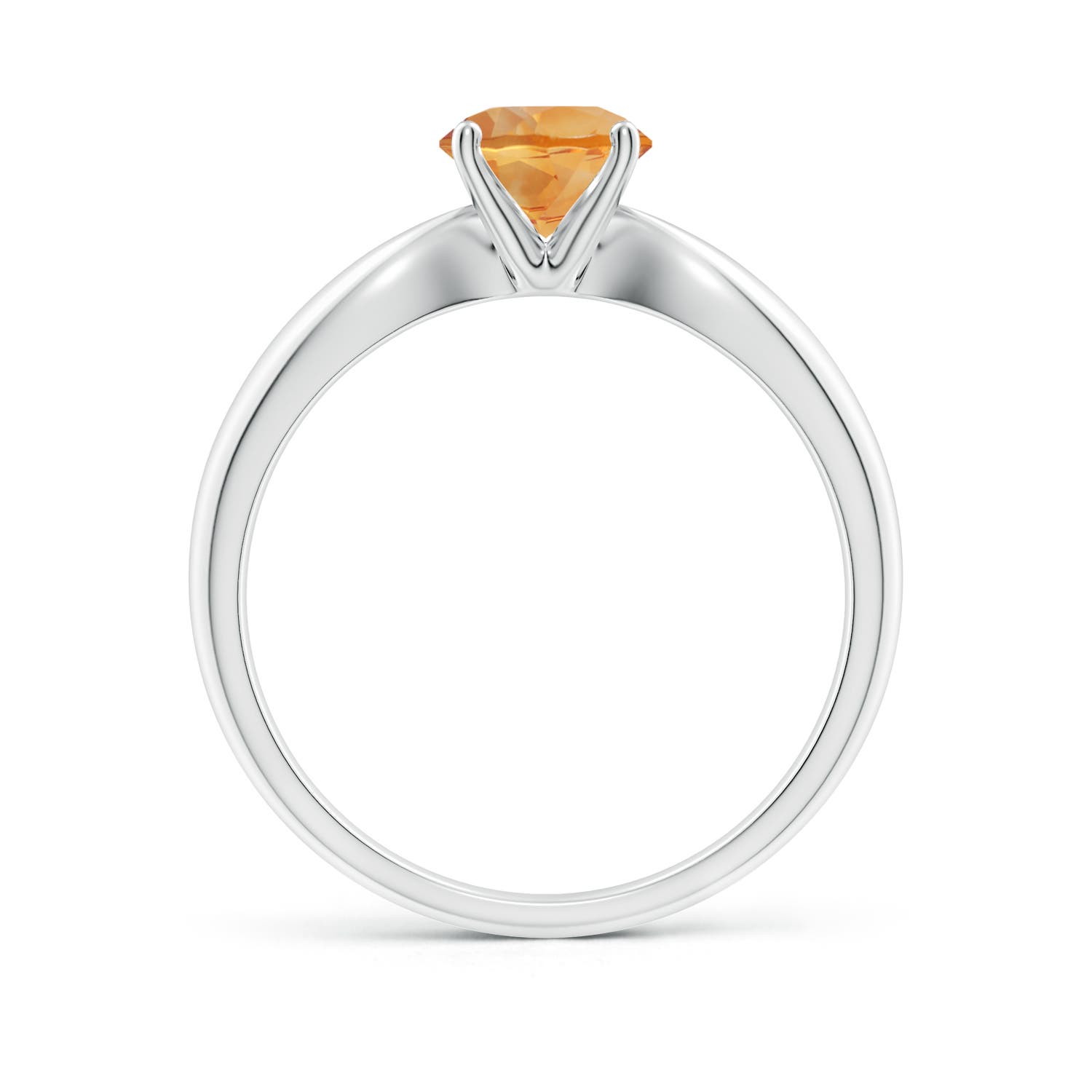 AA - Citrine / 0.7 CT / 14 KT White Gold