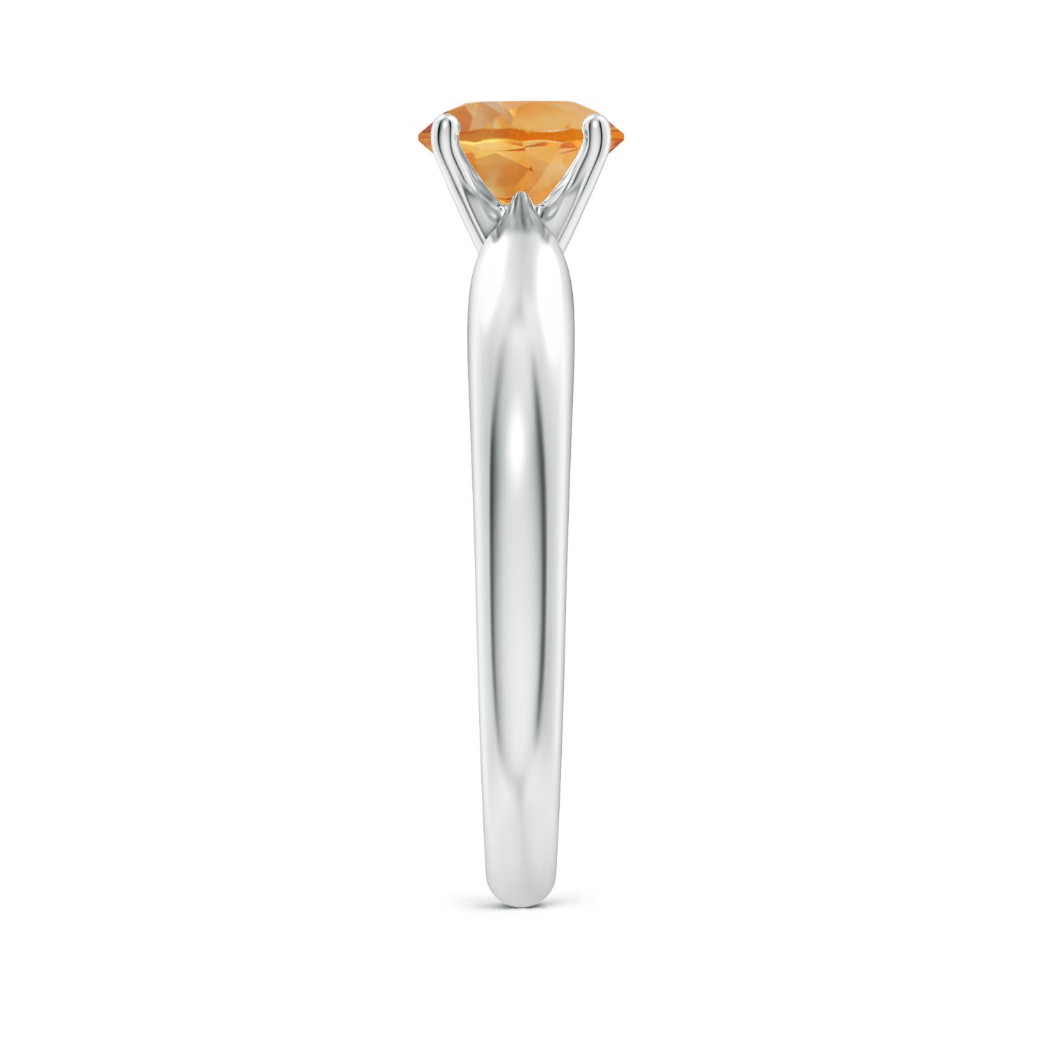 AA - Citrine / 0.7 CT / 14 KT White Gold