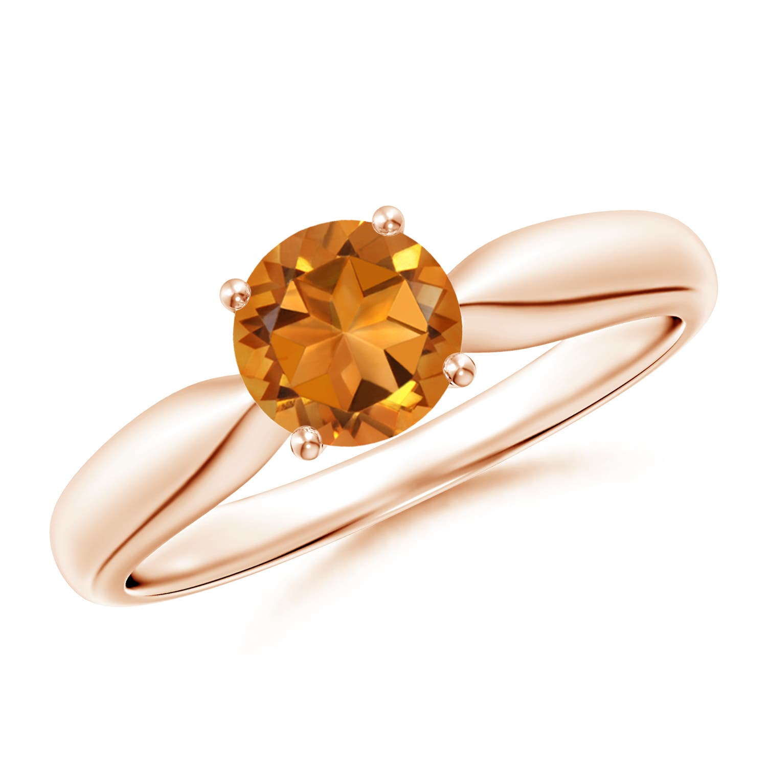 AAA - Citrine / 0.7 CT / 14 KT Rose Gold