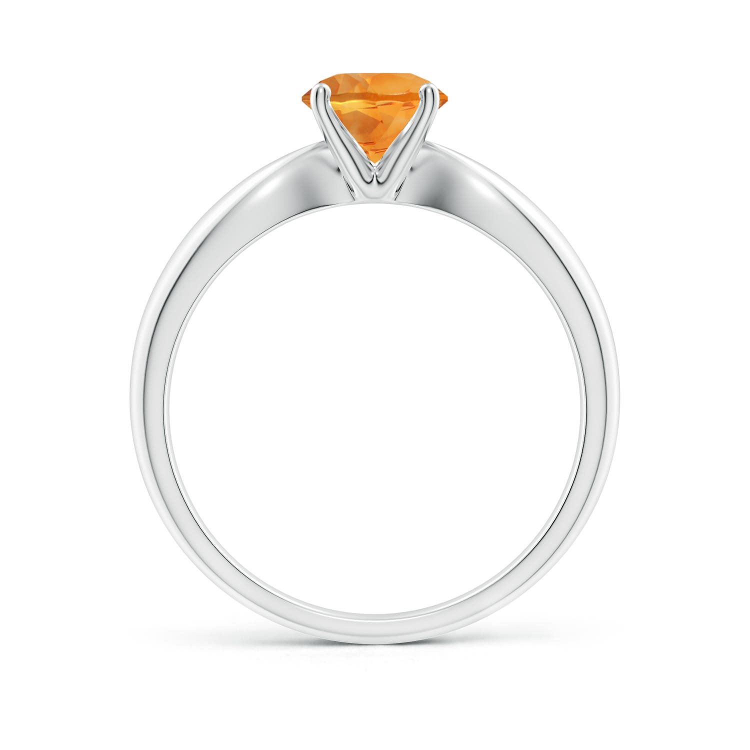 AAA - Citrine / 0.7 CT / 14 KT White Gold