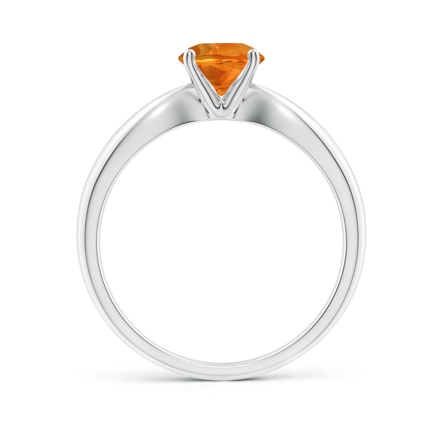 AAAA - Citrine / 0.7 CT / 14 KT White Gold