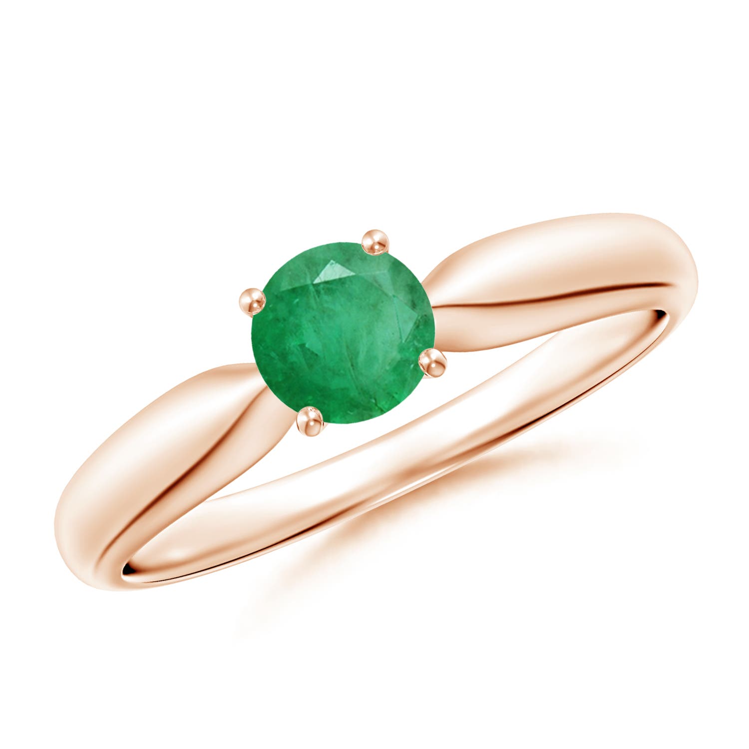 A - Emerald / 0.45 CT / 14 KT Rose Gold