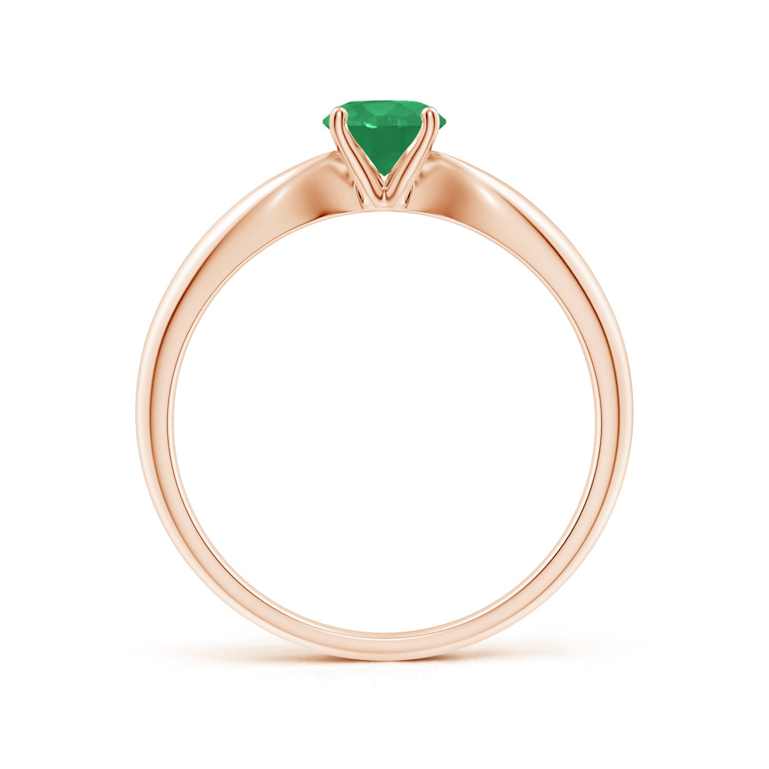 A - Emerald / 0.45 CT / 14 KT Rose Gold