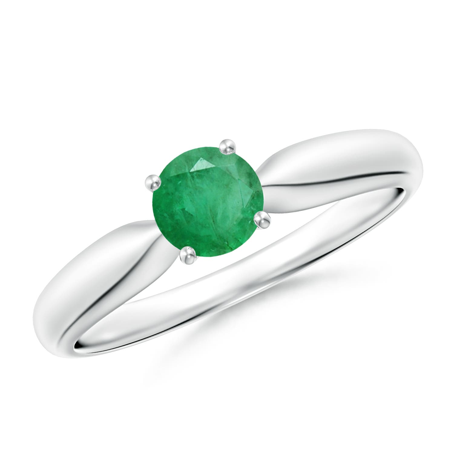 A - Emerald / 0.45 CT / 14 KT White Gold