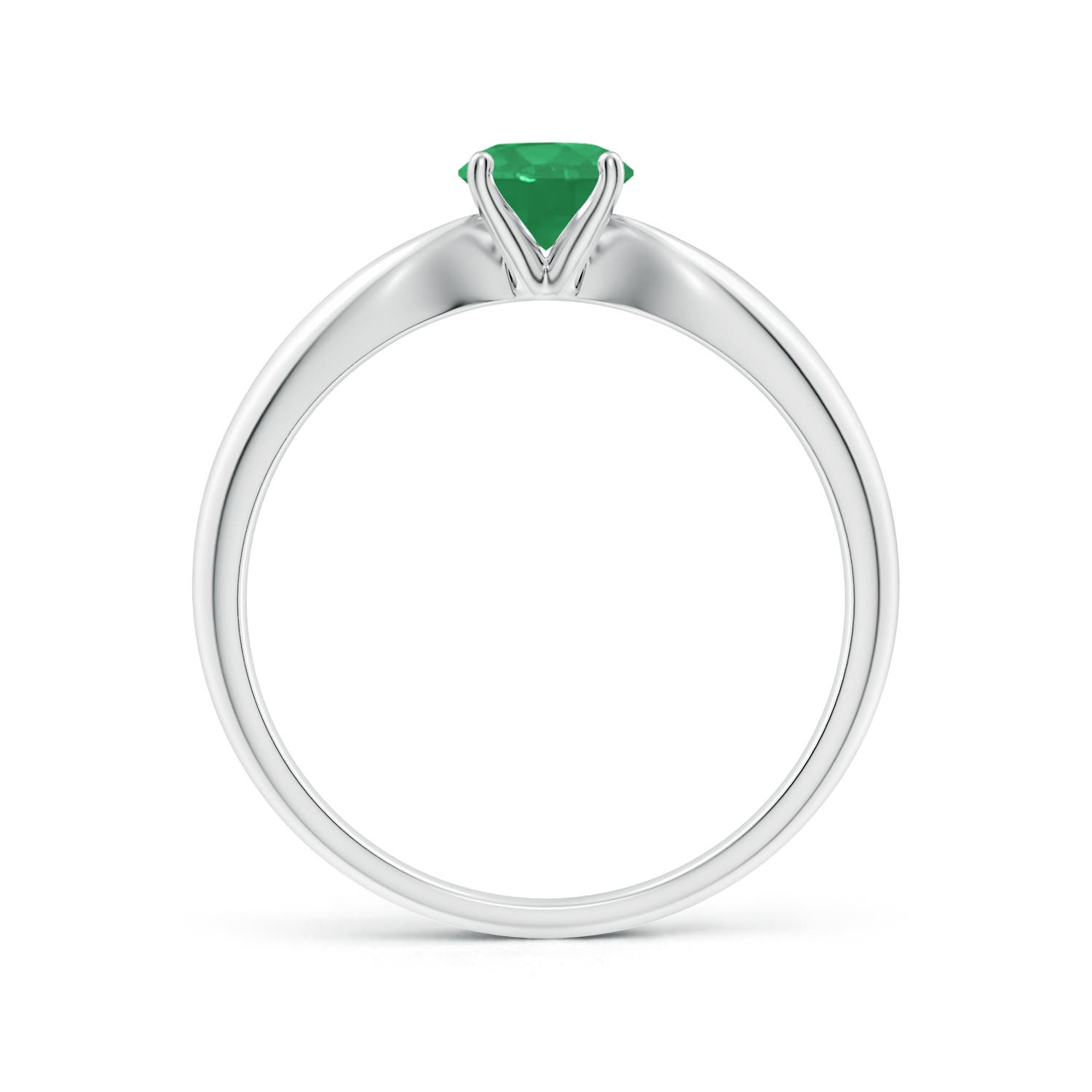 A - Emerald / 0.45 CT / 14 KT White Gold