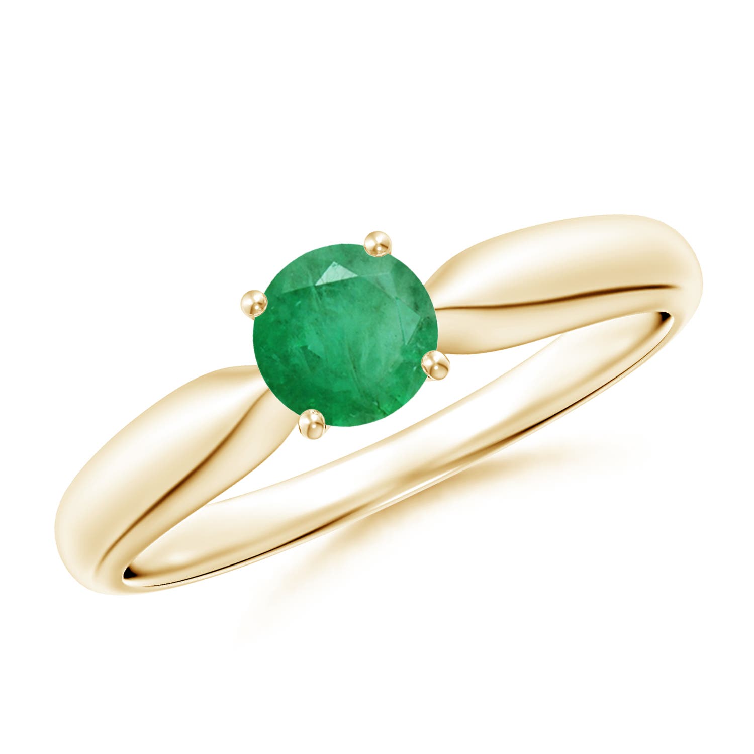 A - Emerald / 0.45 CT / 14 KT Yellow Gold