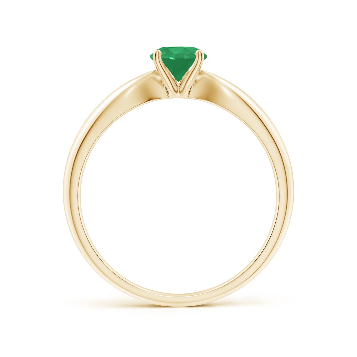 A - Emerald / 0.45 CT / 14 KT Yellow Gold