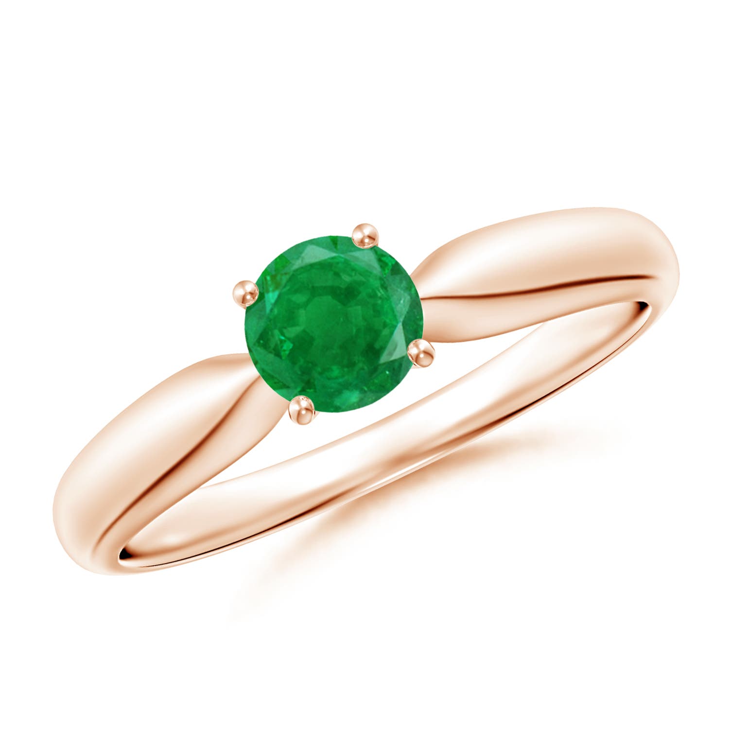 AA - Emerald / 0.45 CT / 14 KT Rose Gold