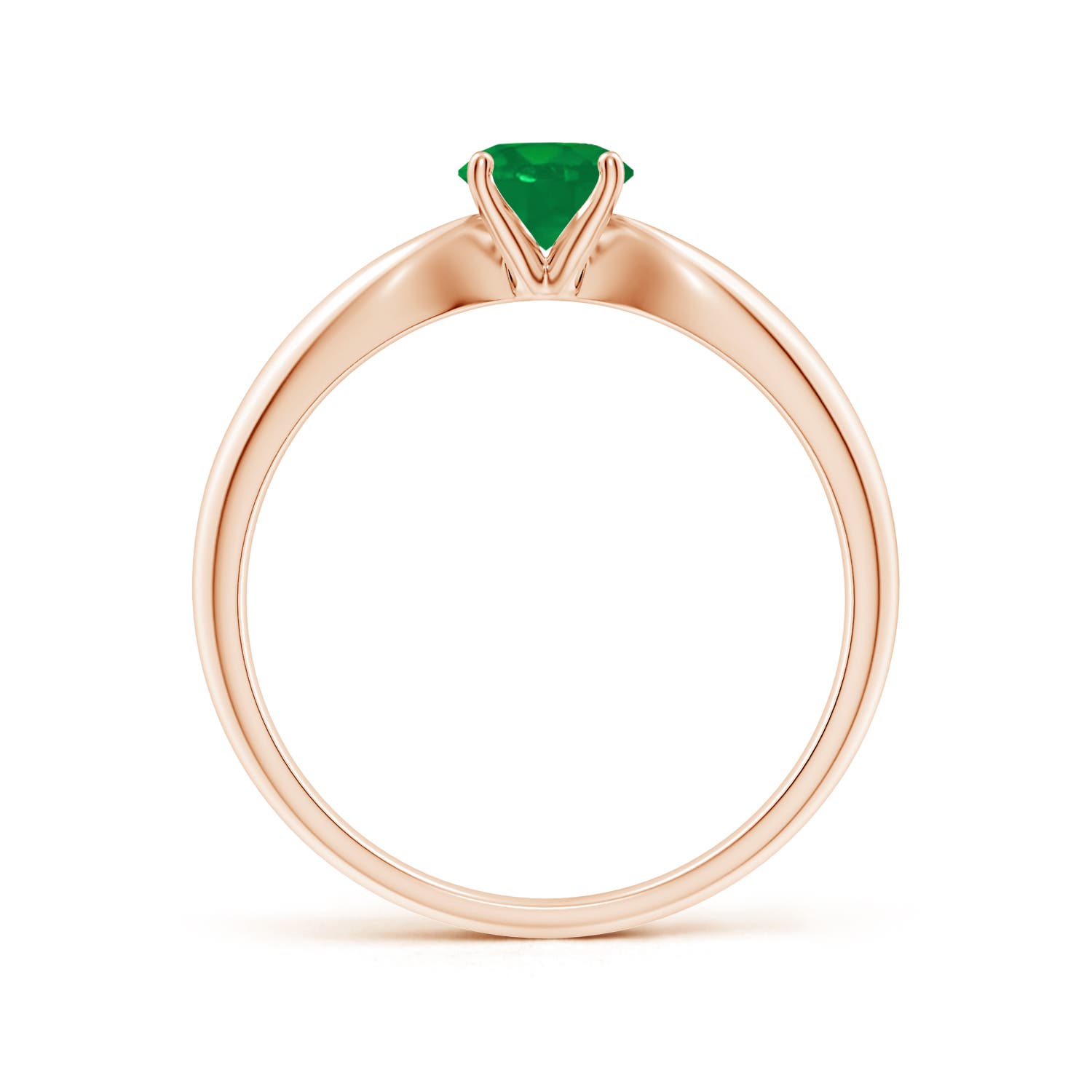 AA - Emerald / 0.45 CT / 14 KT Rose Gold