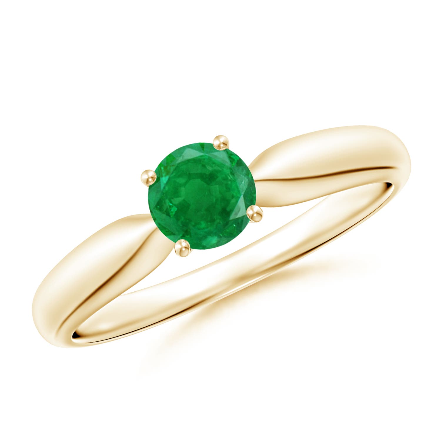 AA - Emerald / 0.45 CT / 14 KT Yellow Gold