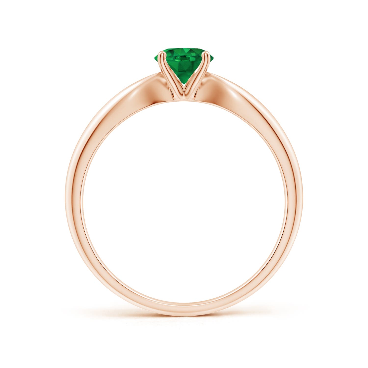 AAA - Emerald / 0.45 CT / 14 KT Rose Gold