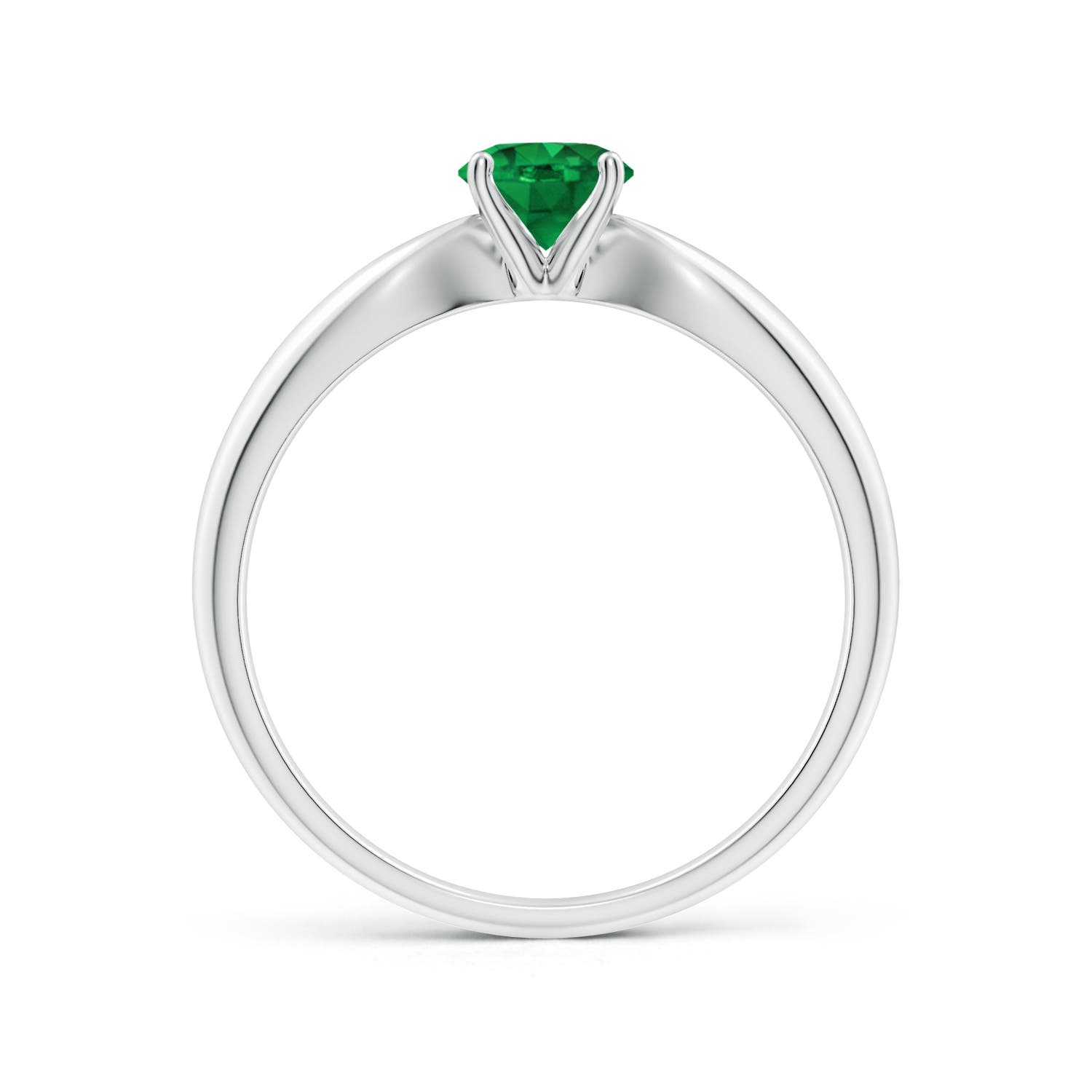 AAA - Emerald / 0.45 CT / 14 KT White Gold