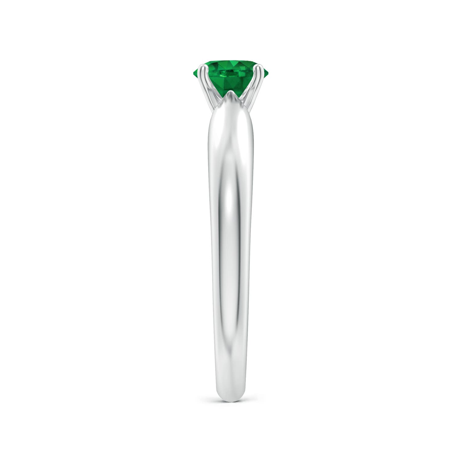 AAA - Emerald / 0.45 CT / 14 KT White Gold