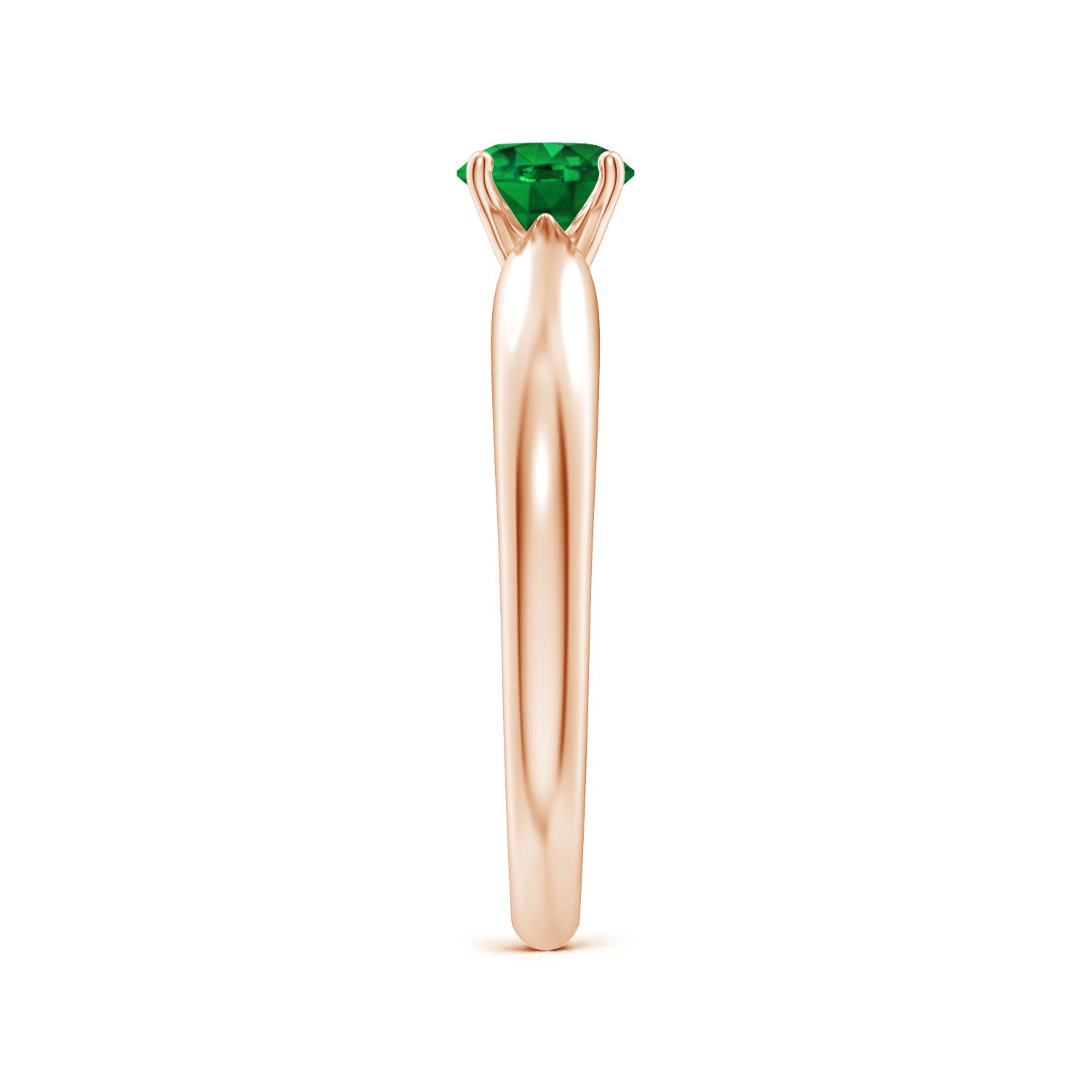 AAAA - Emerald / 0.45 CT / 14 KT Rose Gold