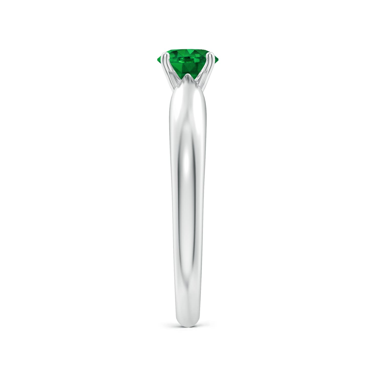 AAAA - Emerald / 0.45 CT / 14 KT White Gold