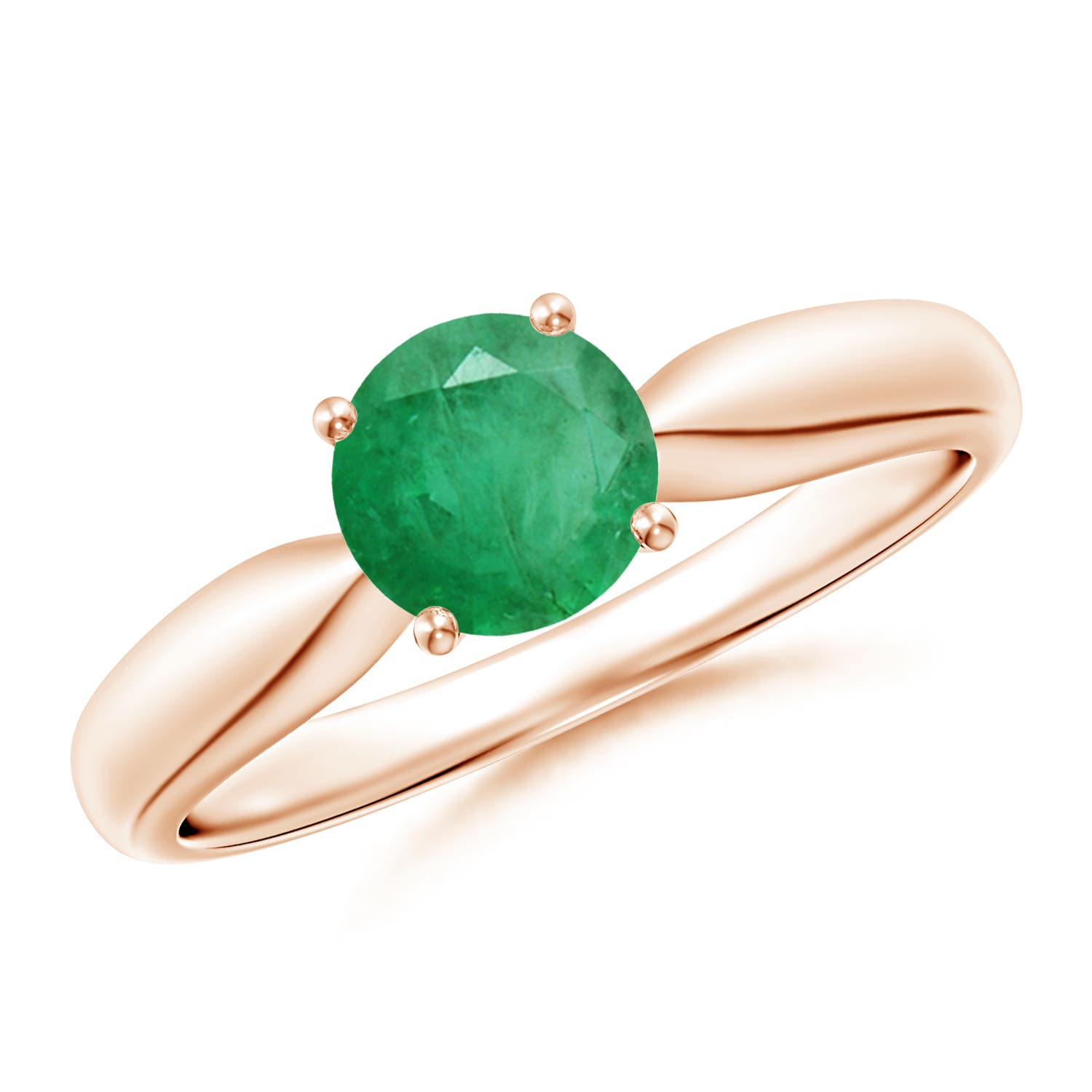 A - Emerald / 0.75 CT / 14 KT Rose Gold