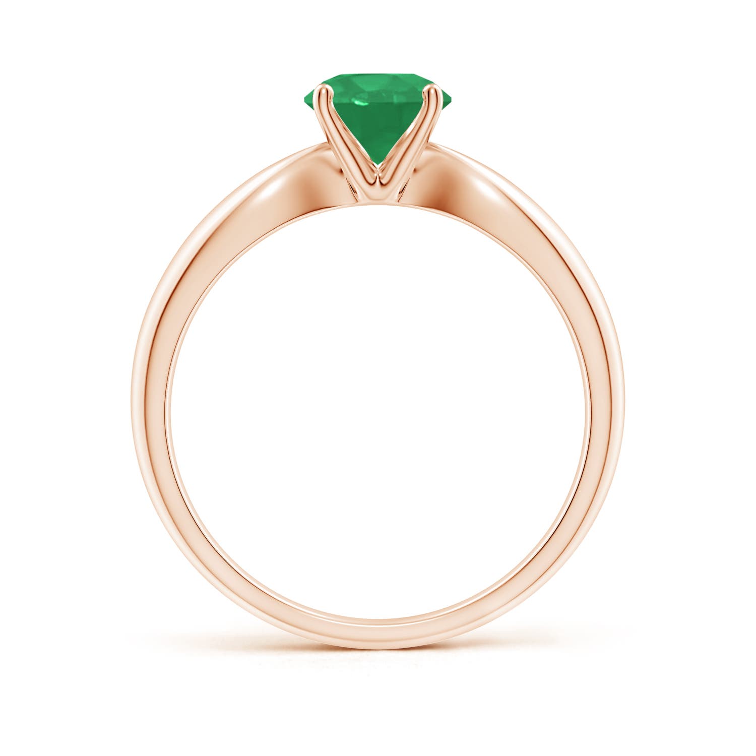 A - Emerald / 0.75 CT / 14 KT Rose Gold