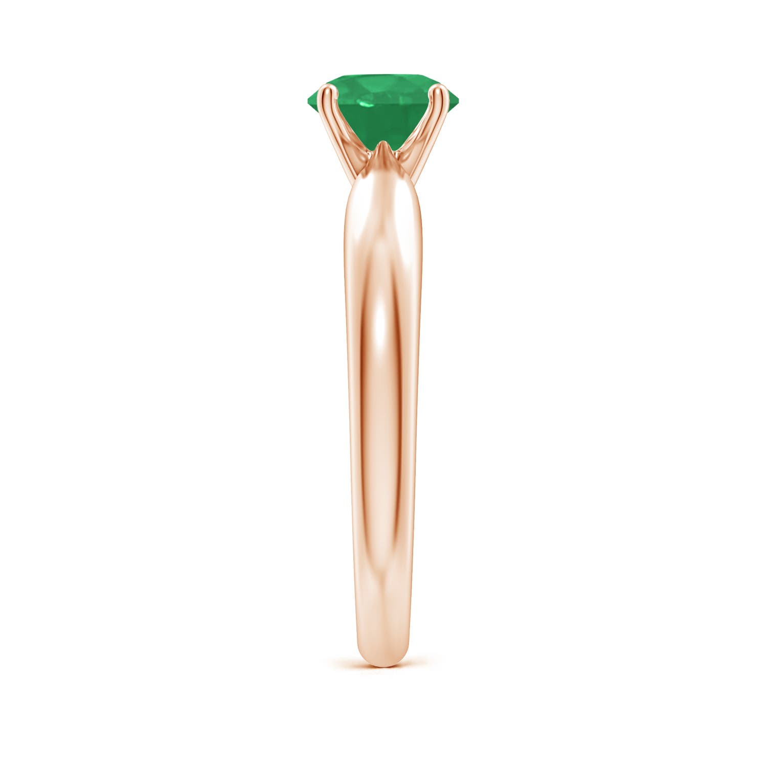 A - Emerald / 0.75 CT / 14 KT Rose Gold