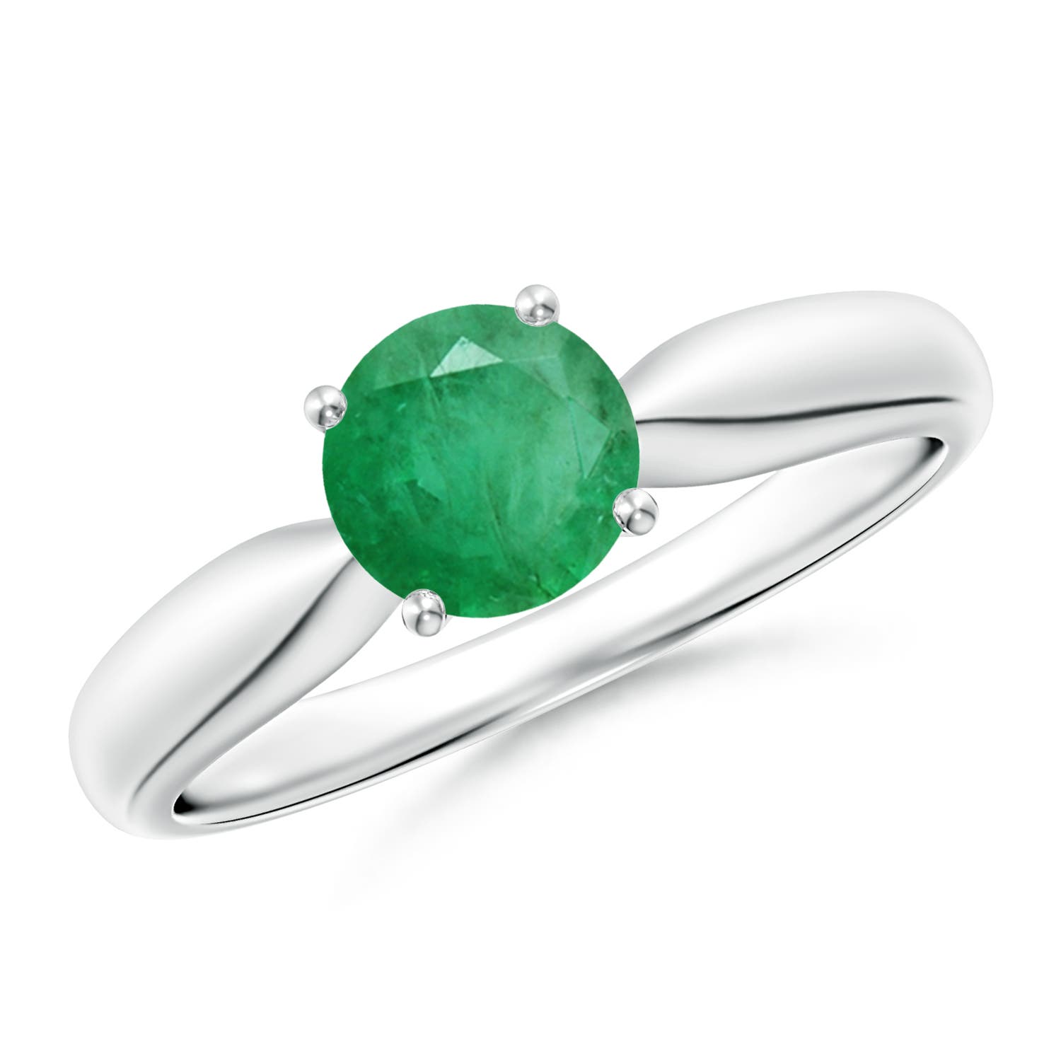 A - Emerald / 0.75 CT / 14 KT White Gold