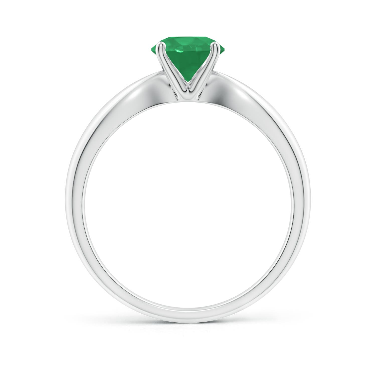 A - Emerald / 0.75 CT / 14 KT White Gold