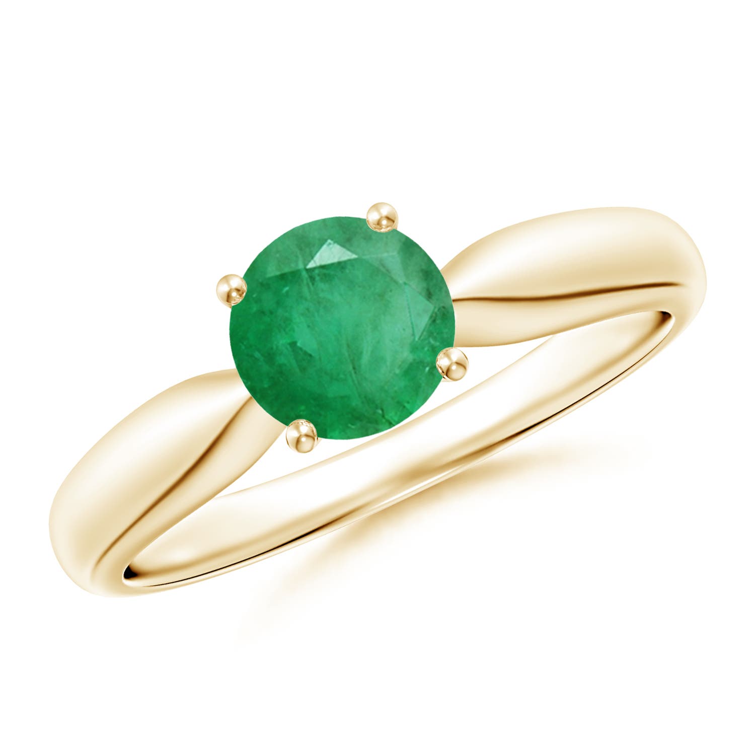 A - Emerald / 0.75 CT / 14 KT Yellow Gold