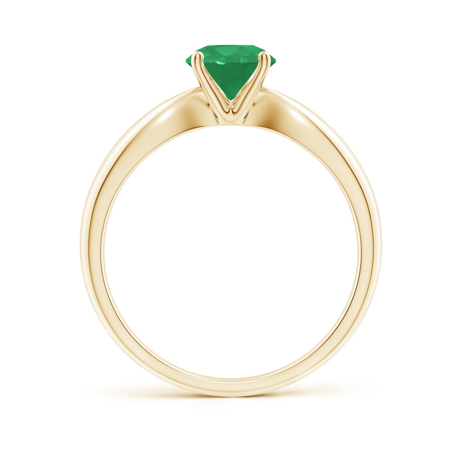 A - Emerald / 0.75 CT / 14 KT Yellow Gold