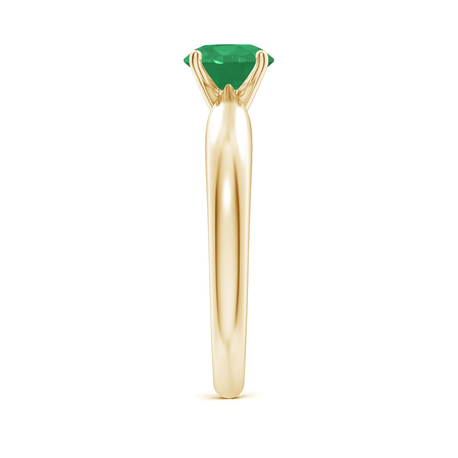 A - Emerald / 0.75 CT / 14 KT Yellow Gold