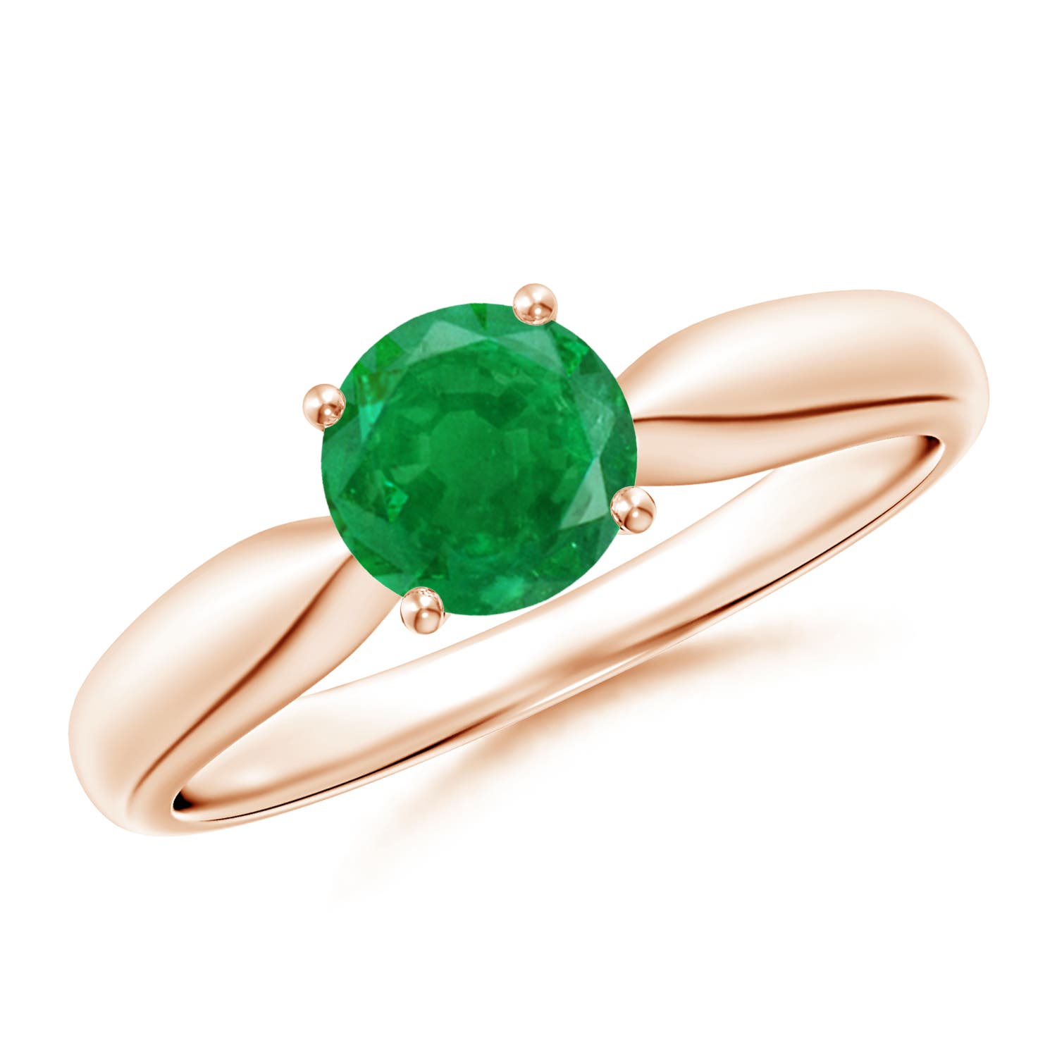 AA - Emerald / 0.75 CT / 14 KT Rose Gold