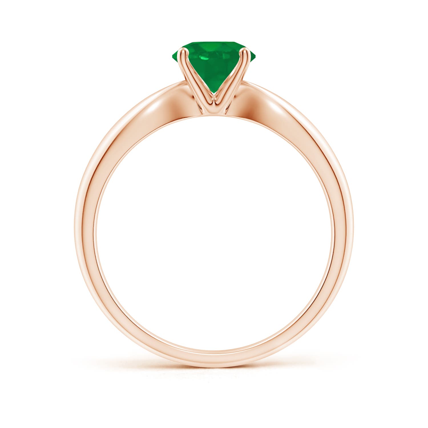 AA - Emerald / 0.75 CT / 14 KT Rose Gold