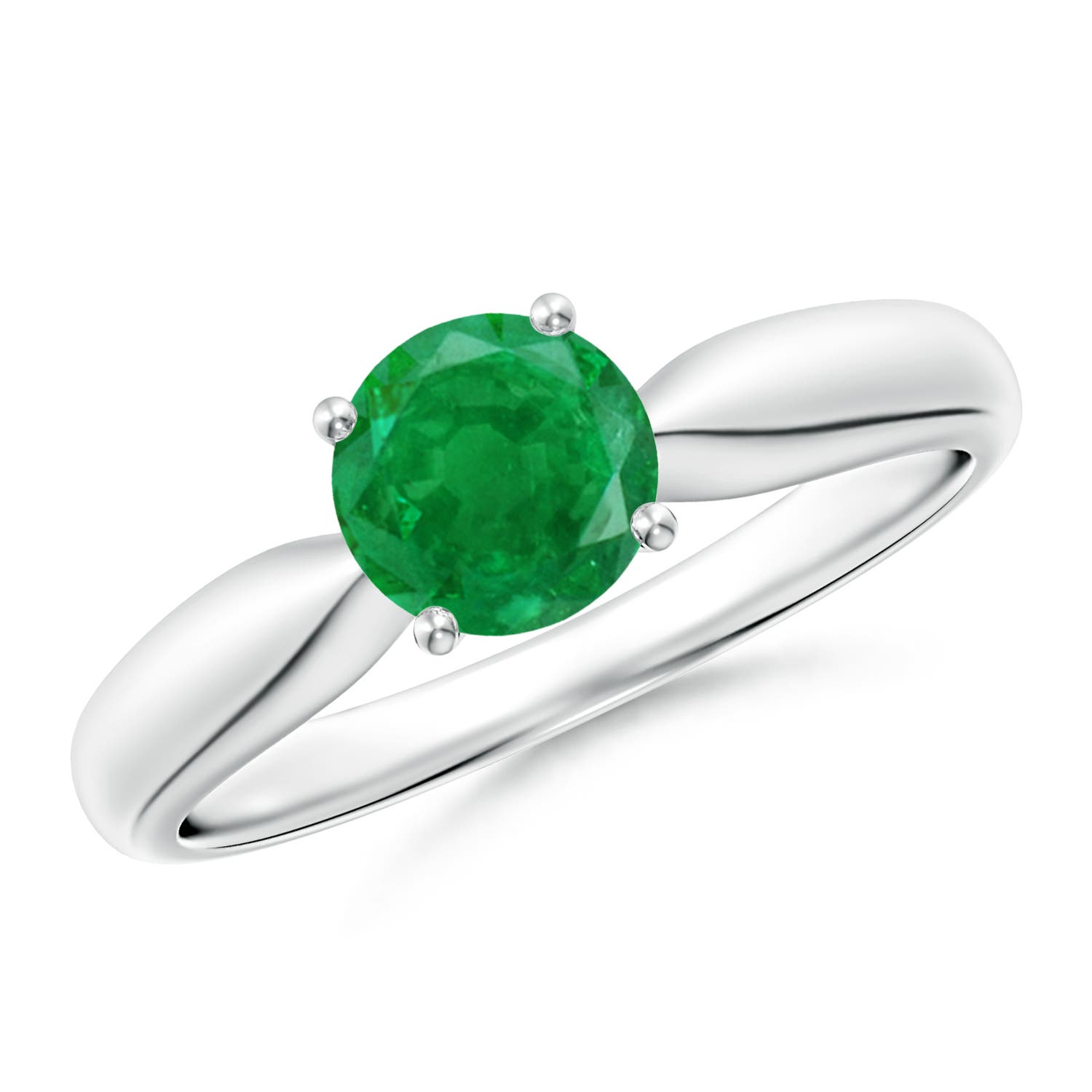 AA - Emerald / 0.75 CT / 14 KT White Gold