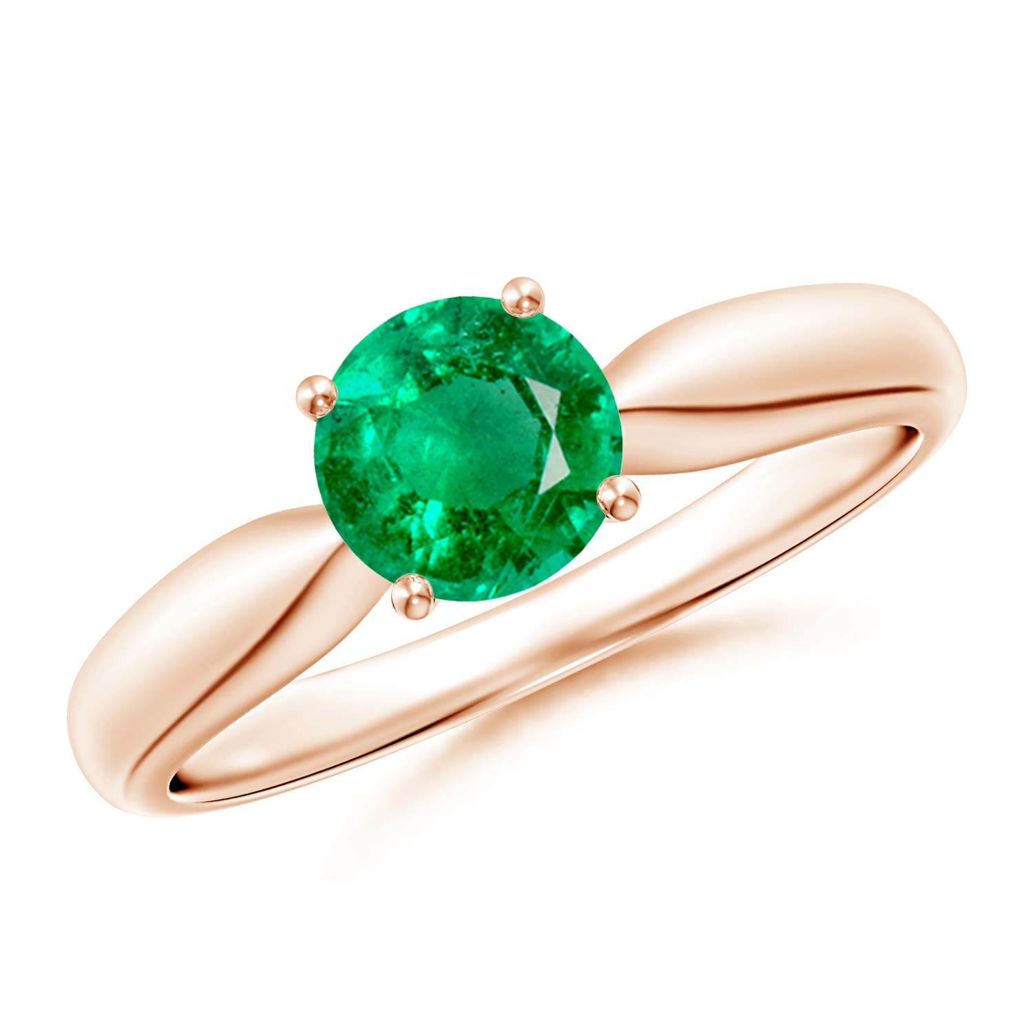 AAA - Emerald / 0.75 CT / 14 KT Rose Gold