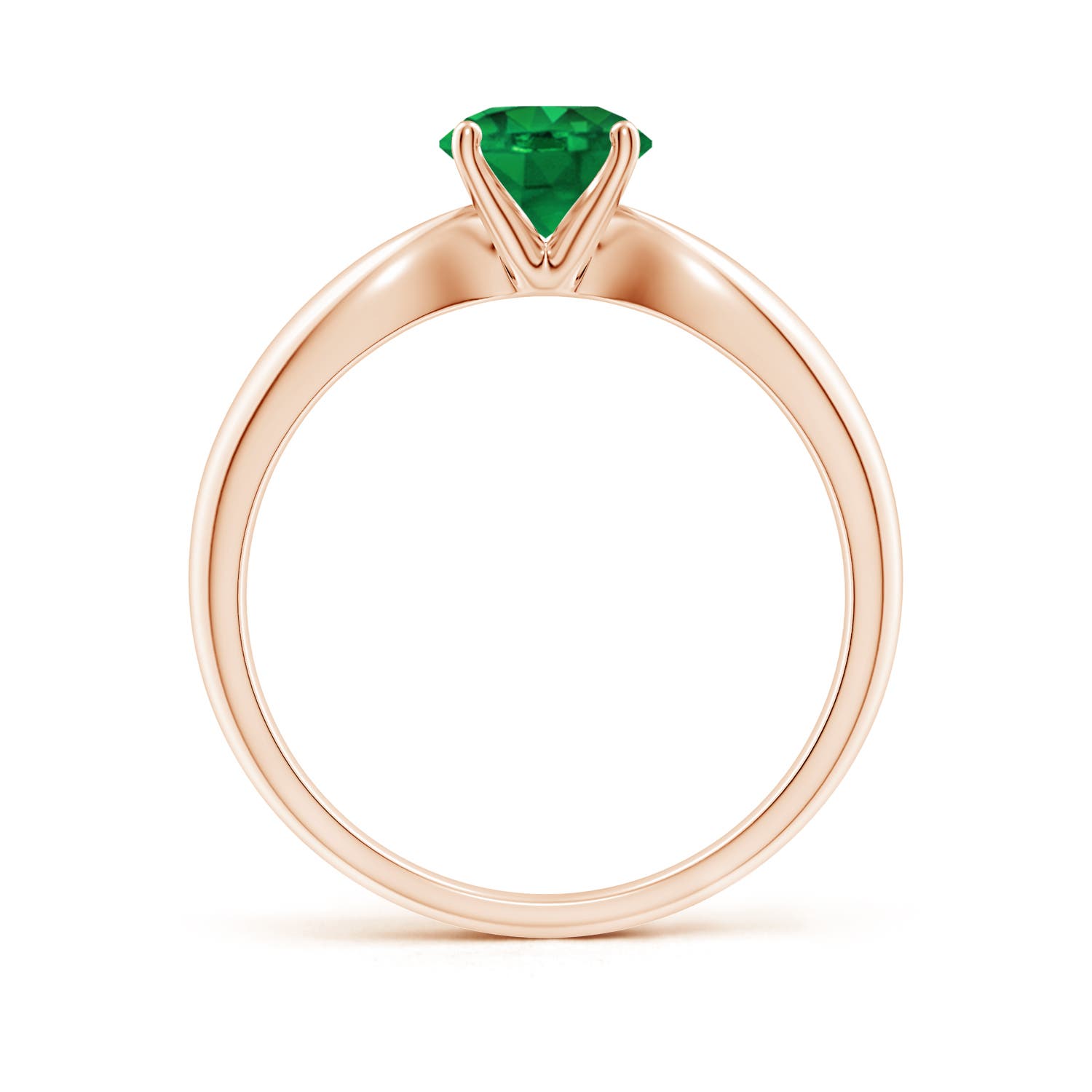 AAA - Emerald / 0.75 CT / 14 KT Rose Gold