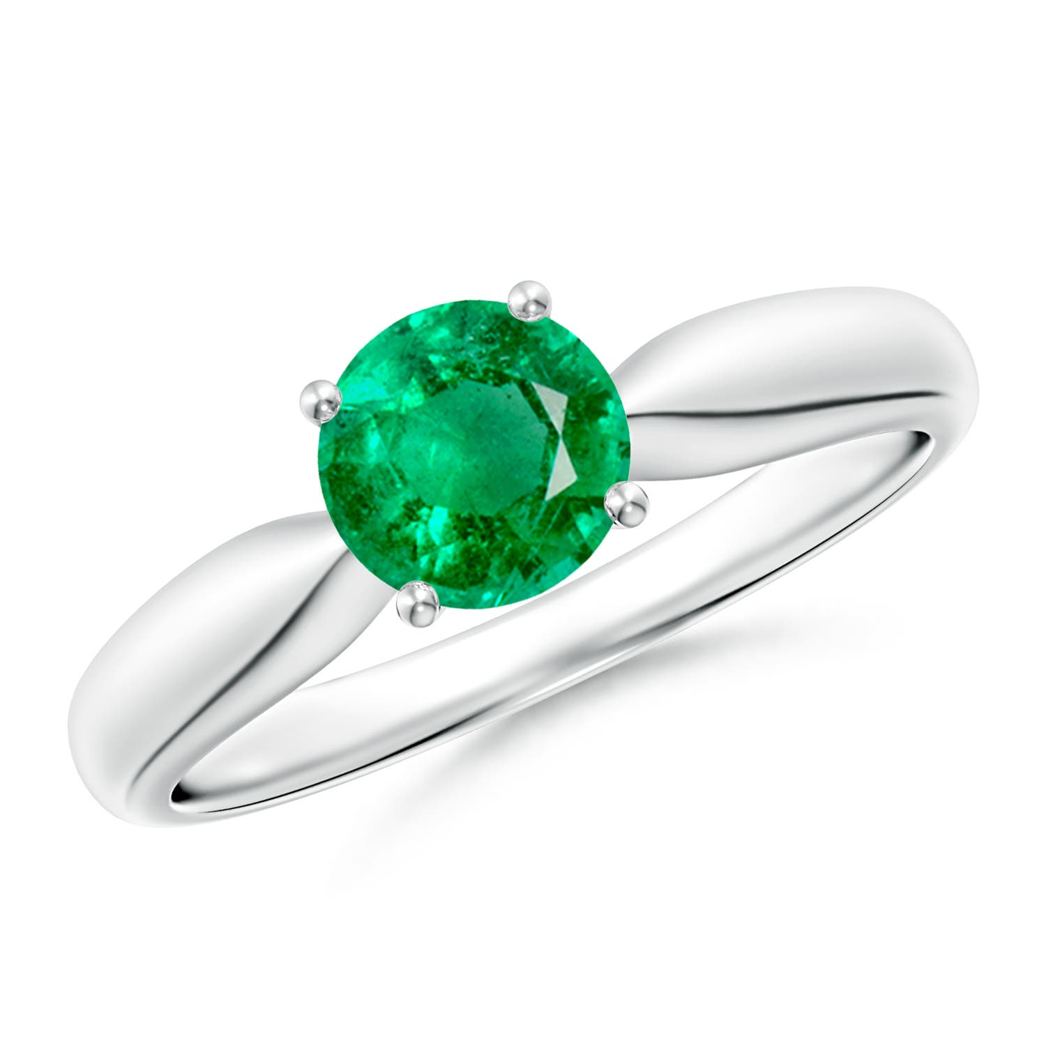 AAA - Emerald / 0.75 CT / 14 KT White Gold