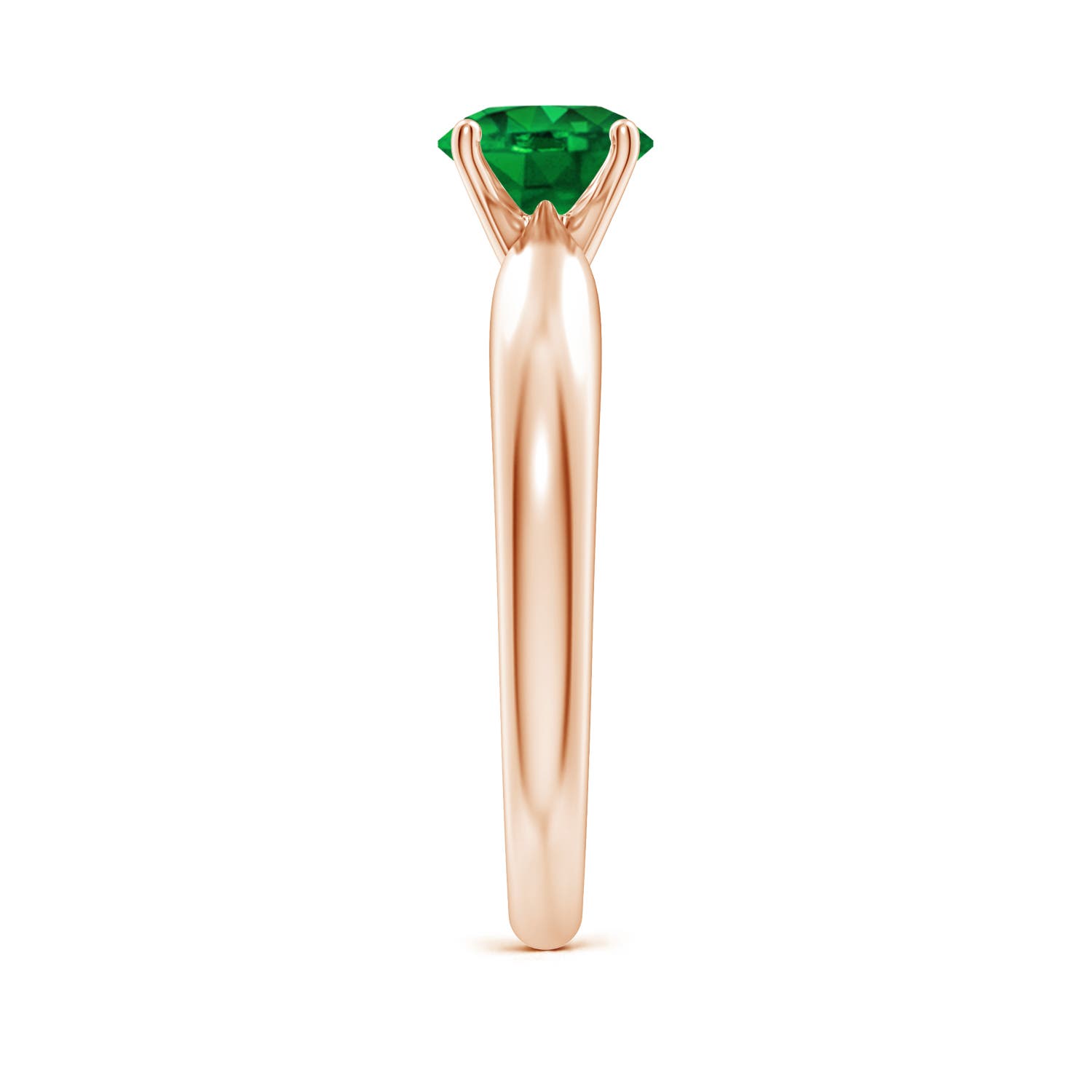 AAAA - Emerald / 0.75 CT / 14 KT Rose Gold