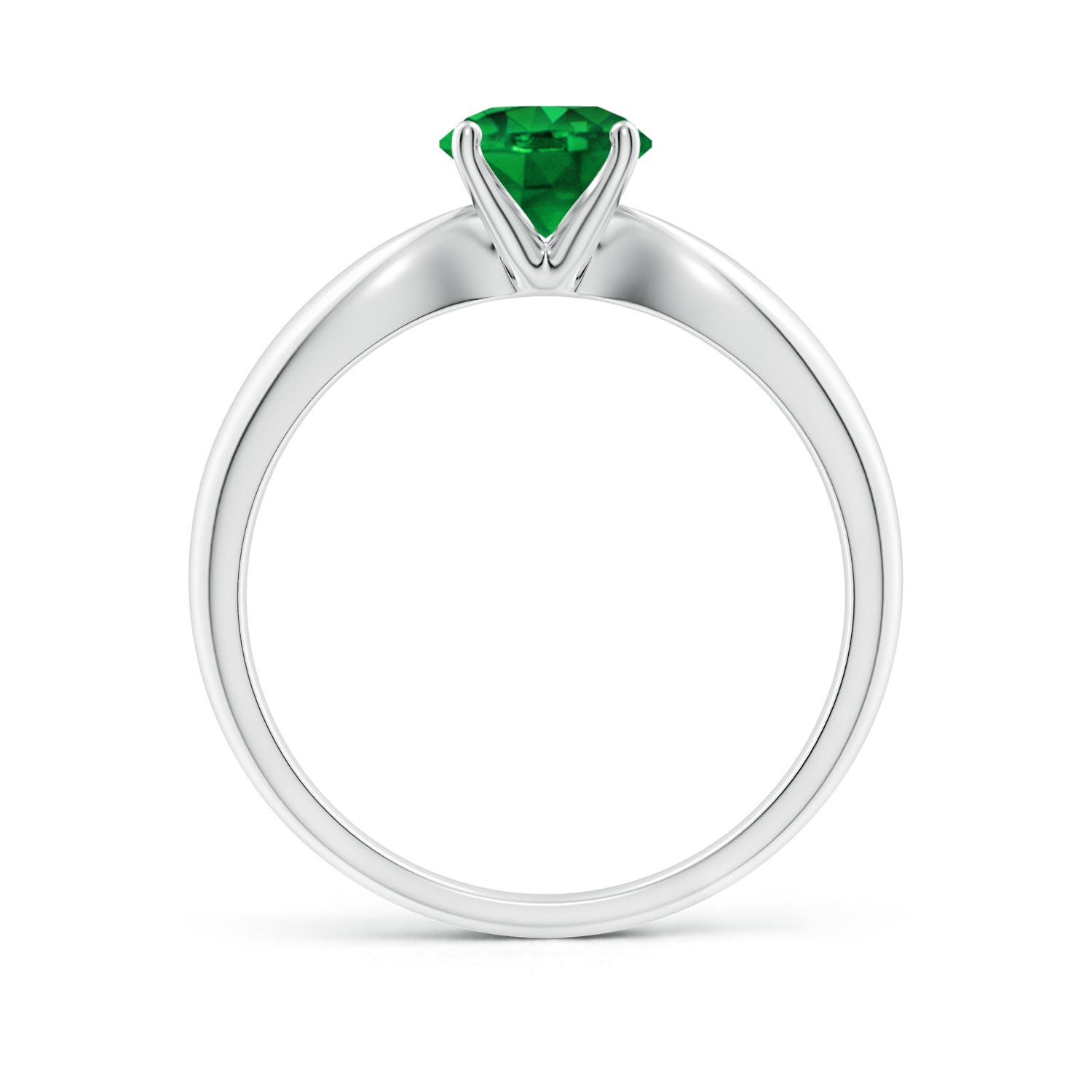 AAAA - Emerald / 0.75 CT / 14 KT White Gold