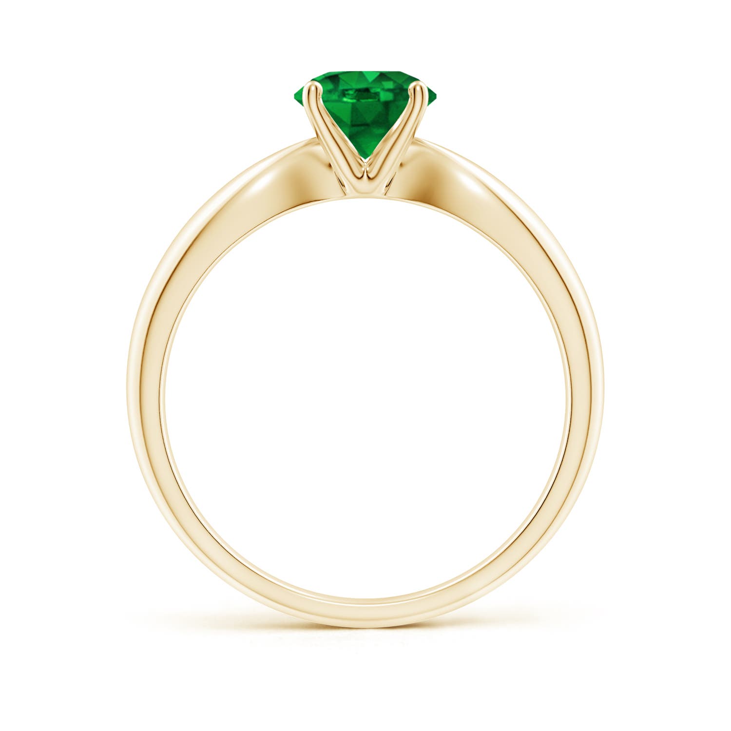 AAAA - Emerald / 0.75 CT / 14 KT Yellow Gold