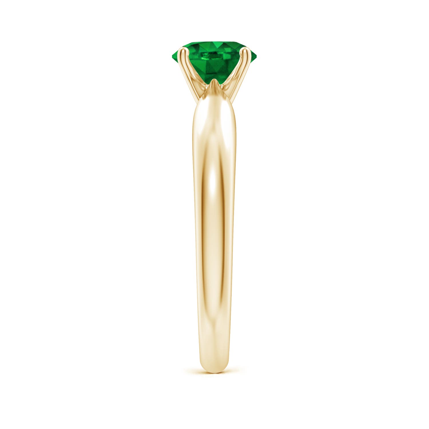 AAAA - Emerald / 0.75 CT / 14 KT Yellow Gold