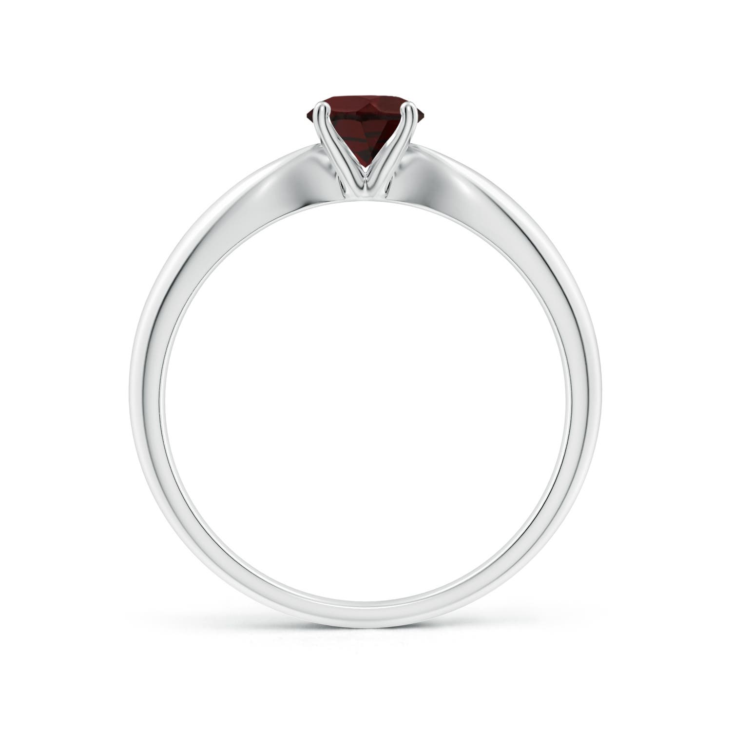 A - Garnet / 0.6 CT / 14 KT White Gold