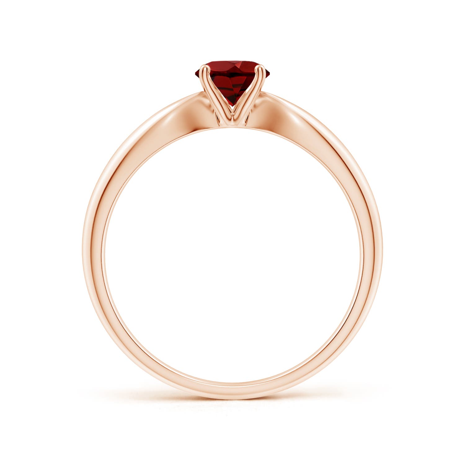 AAAA - Garnet / 0.6 CT / 14 KT Rose Gold