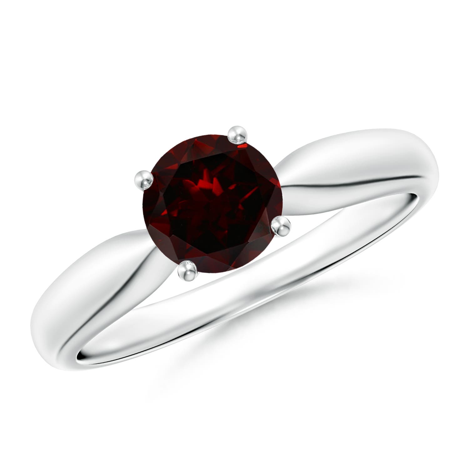 A - Garnet / 1 CT / 14 KT White Gold