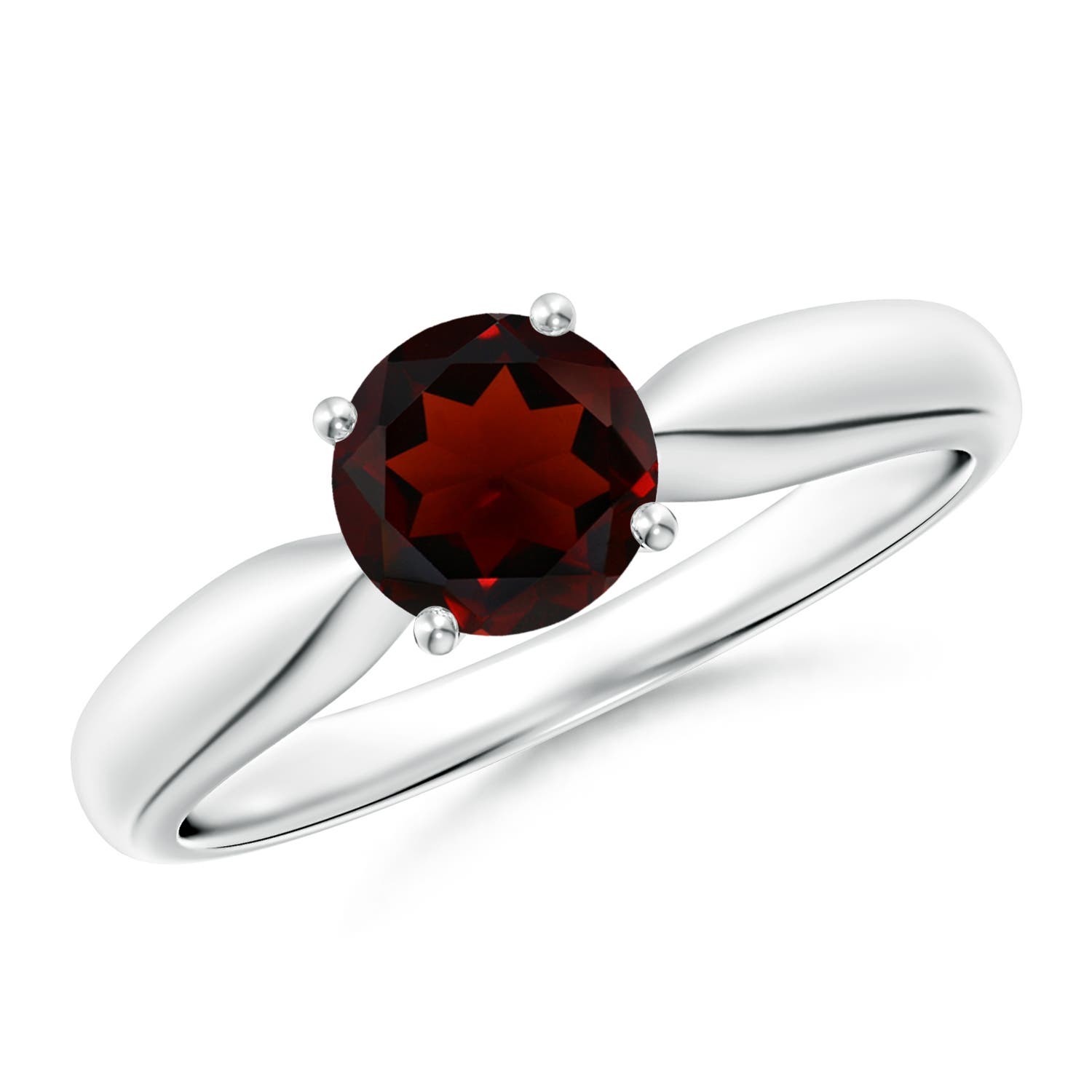 AA - Garnet / 1 CT / 14 KT White Gold