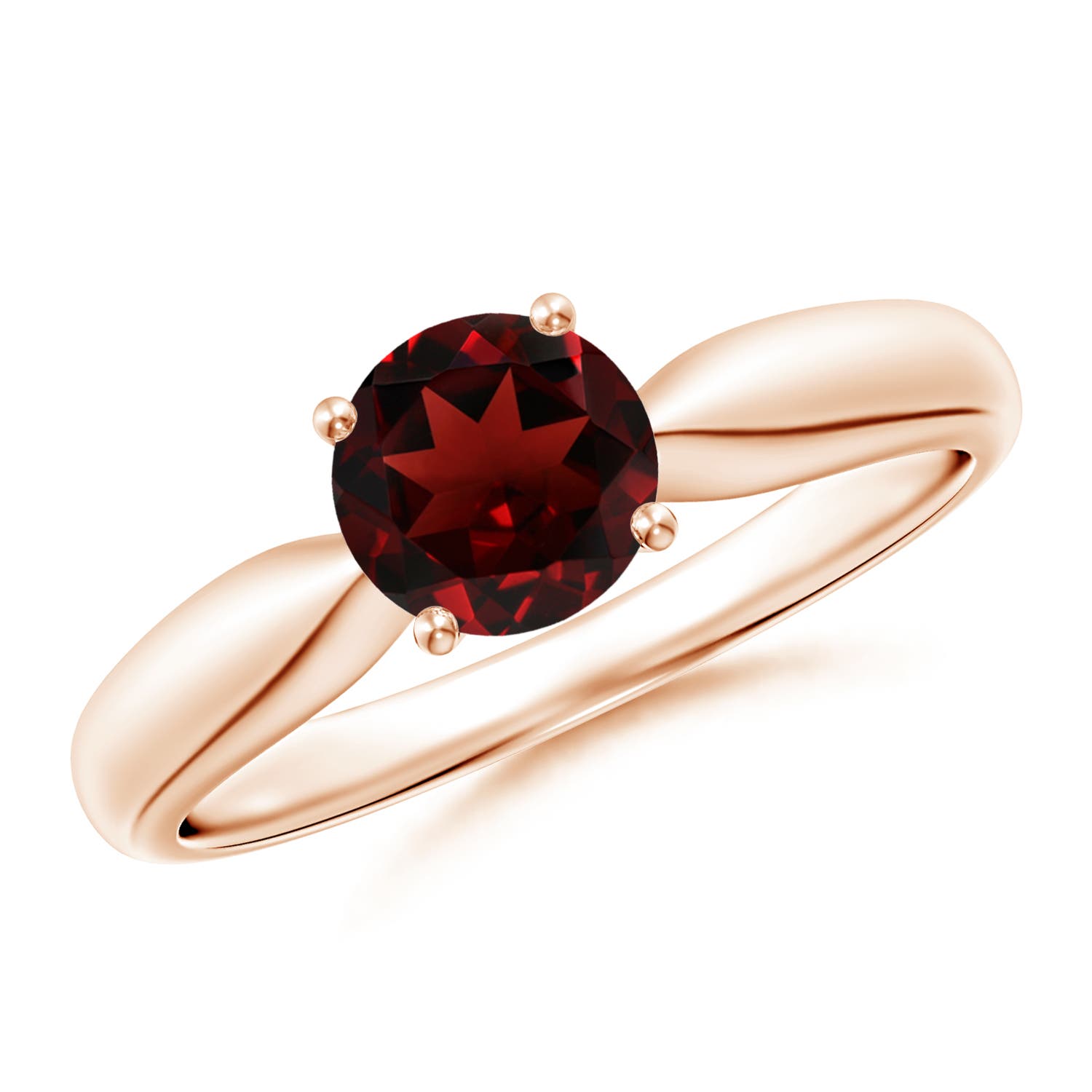 AAA - Garnet / 1 CT / 14 KT Rose Gold