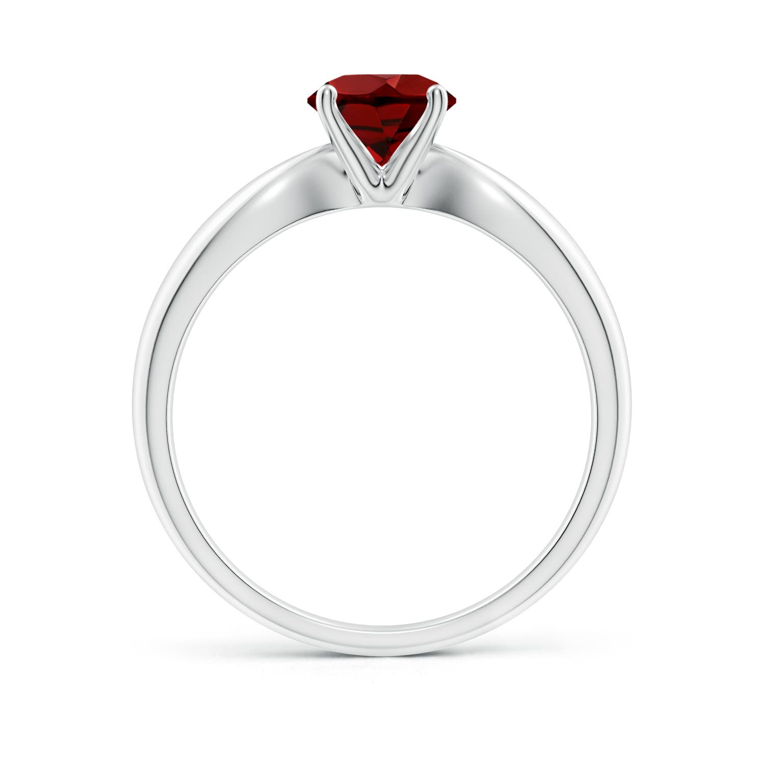 AAAA - Garnet / 1 CT / 14 KT White Gold