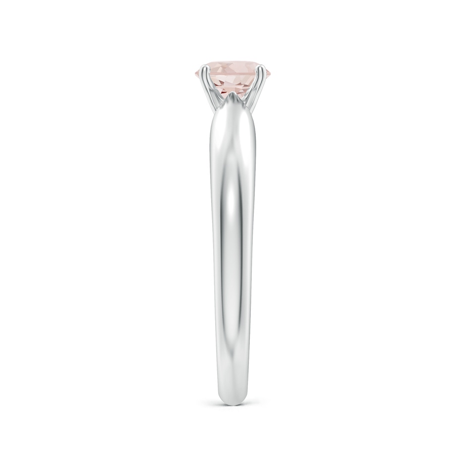 5mm A Solitaire Round Morganite Tapered Shank Ring in P950 Platinum side-2