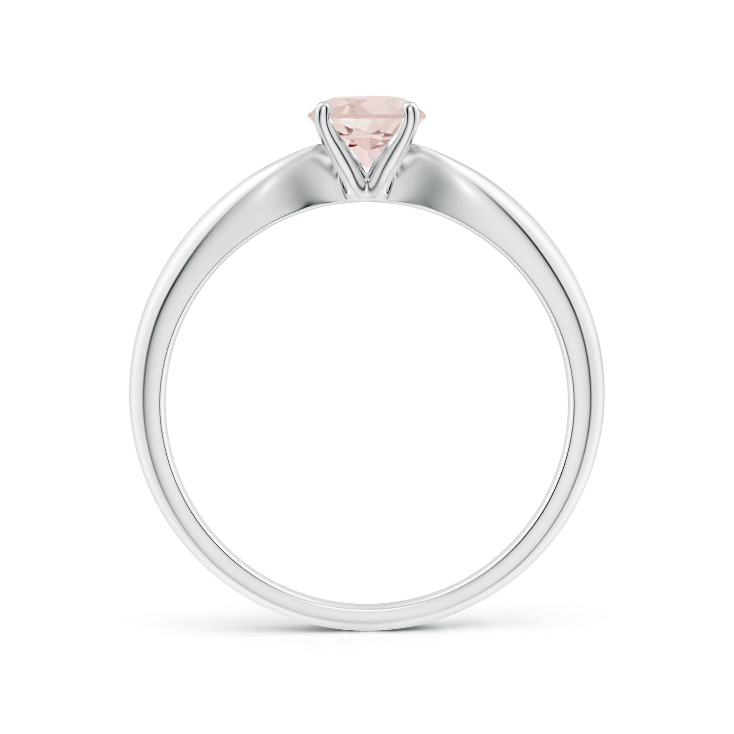 A - Morganite / 0.42 CT / 14 KT White Gold