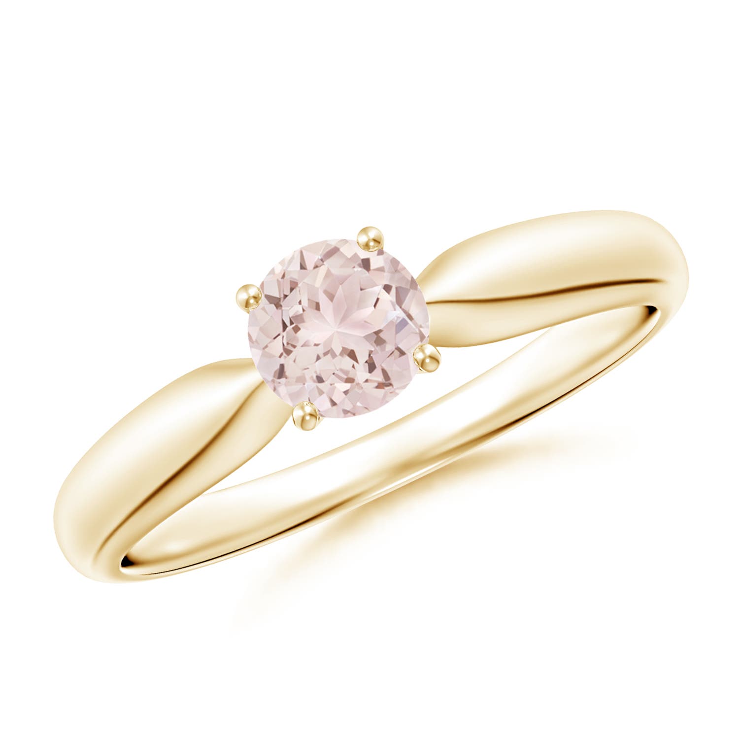 A - Morganite / 0.42 CT / 14 KT Yellow Gold