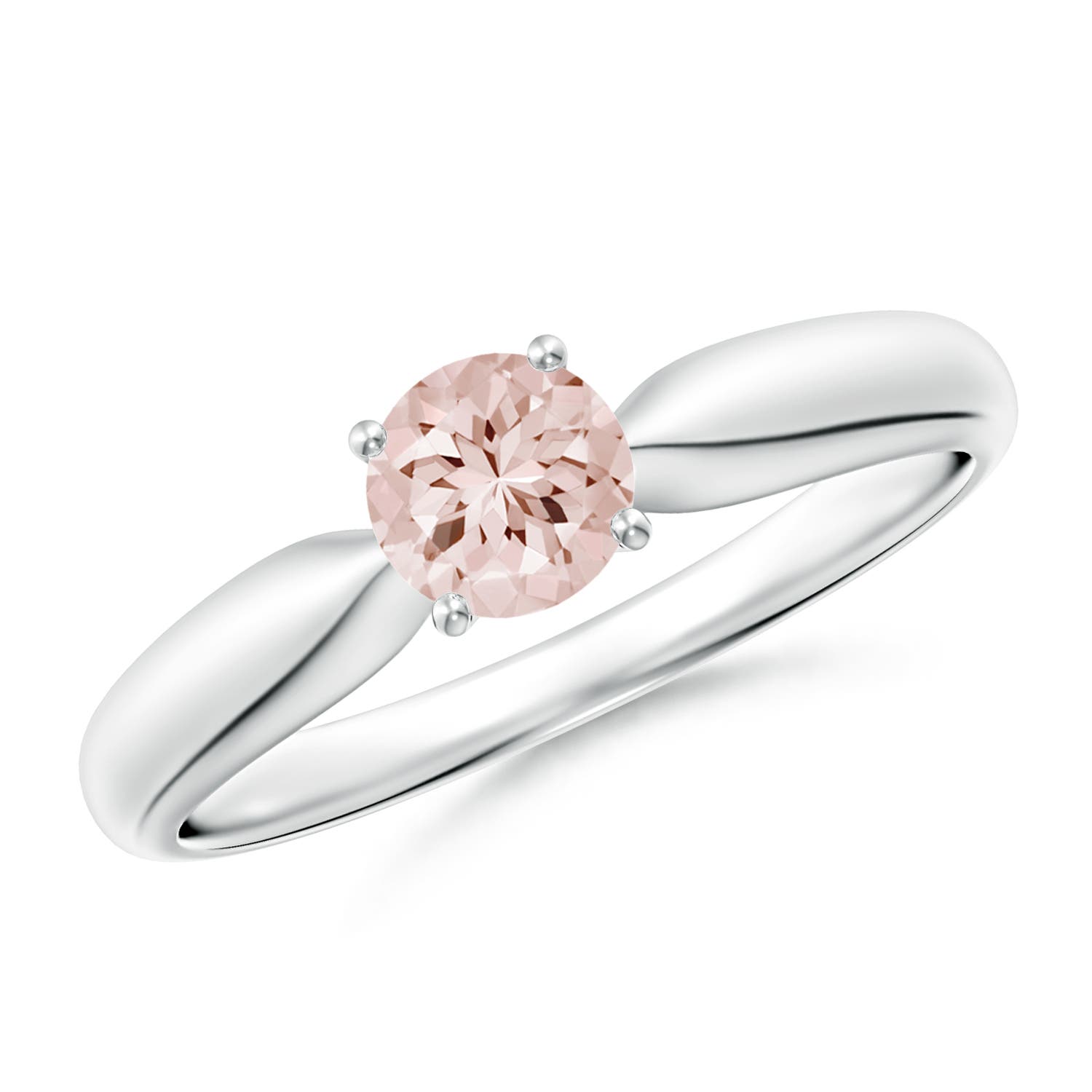 AA - Morganite / 0.42 CT / 14 KT White Gold