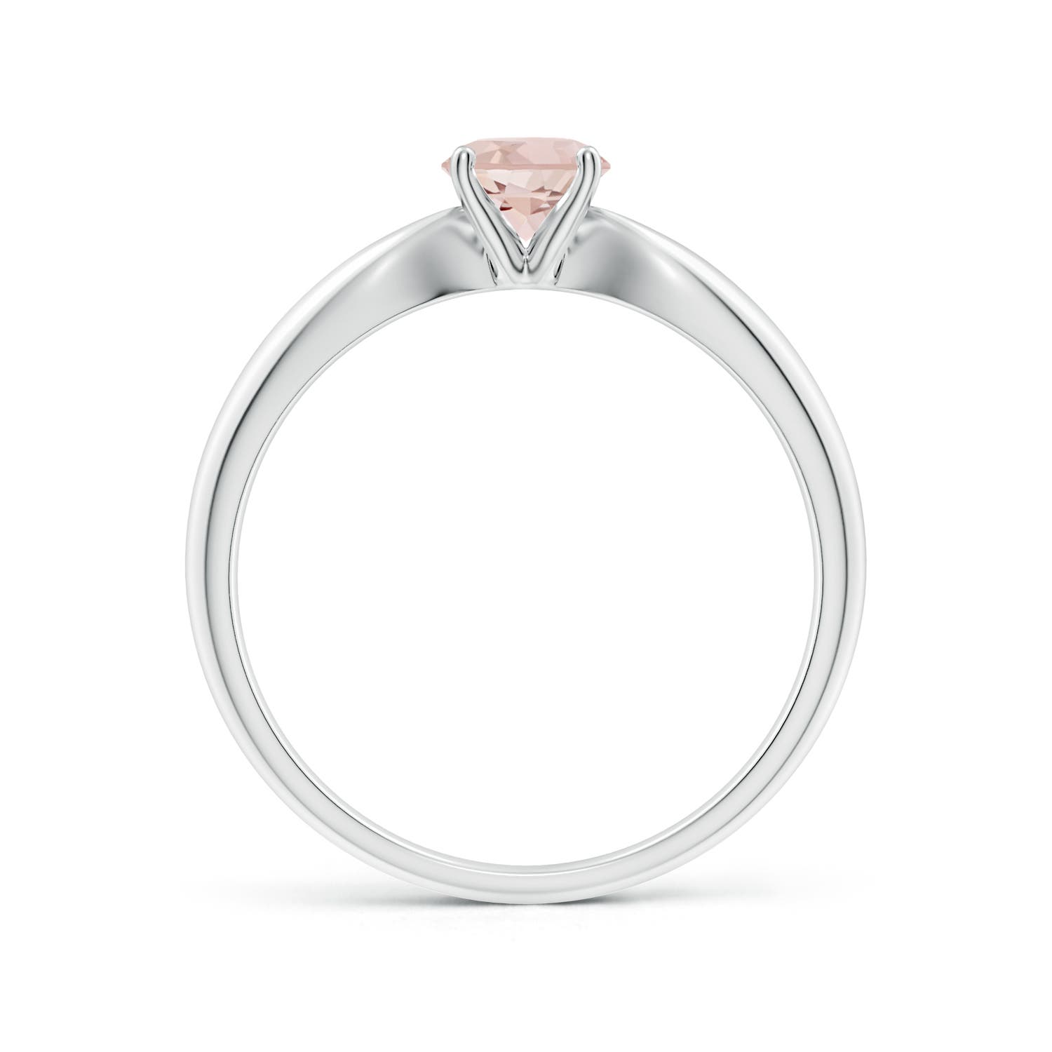 AA - Morganite / 0.42 CT / 14 KT White Gold