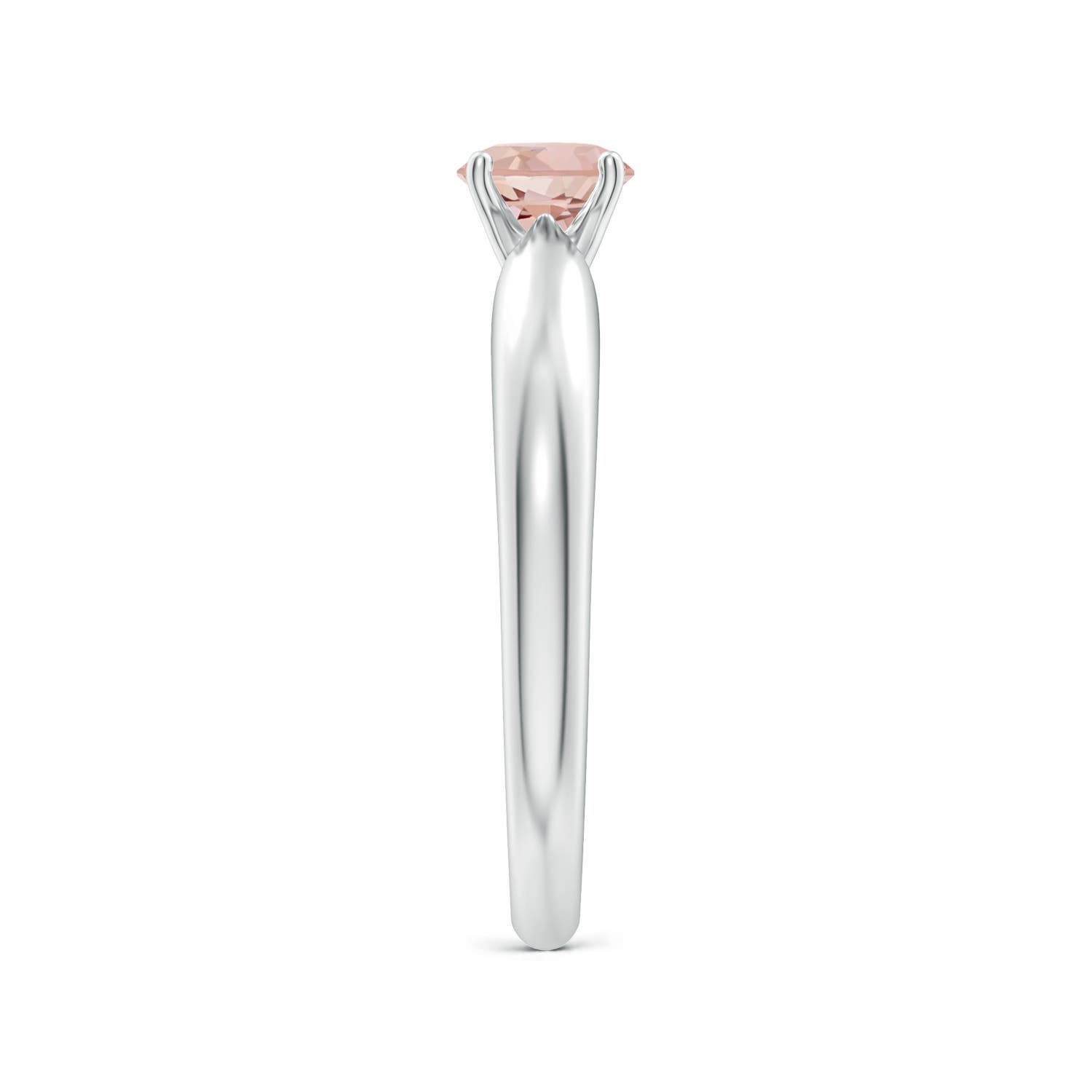 AAAA - Morganite / 0.42 CT / 14 KT White Gold